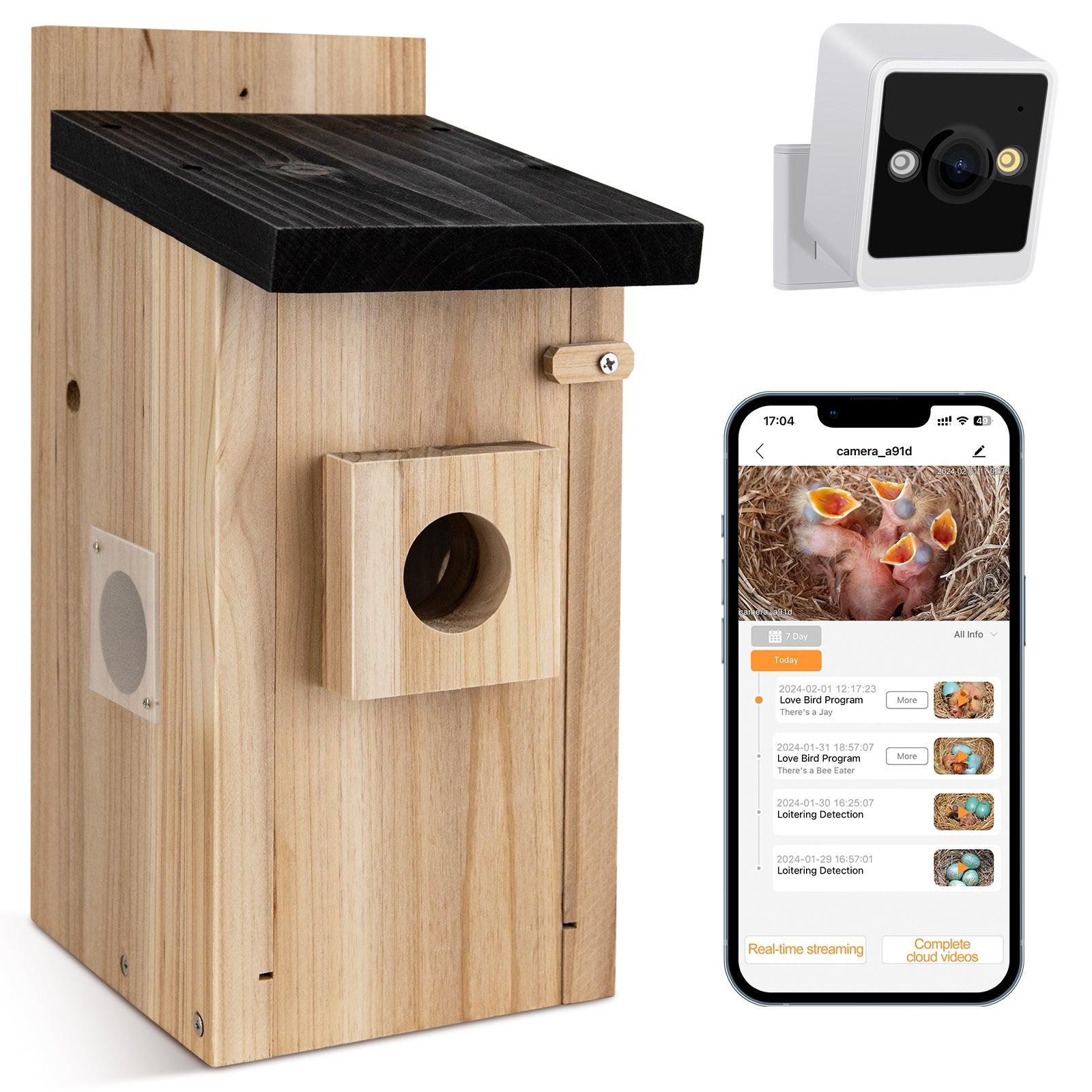 RAINBEAN Nistkasten mit Kamera, Vogelhaus - Twopoint