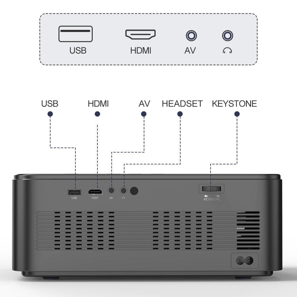 Geleipu X5 Full HD Native 1080P Beamer - Twopoint