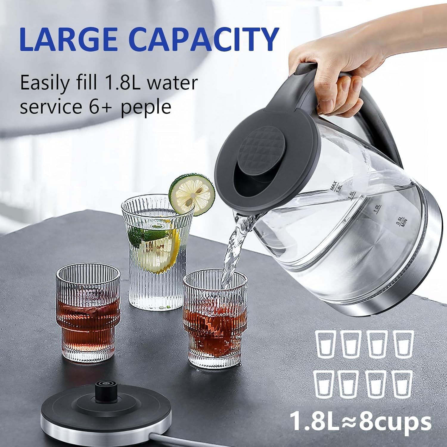 LapEasy Elektrischer Warmhalte-Wasserkocher