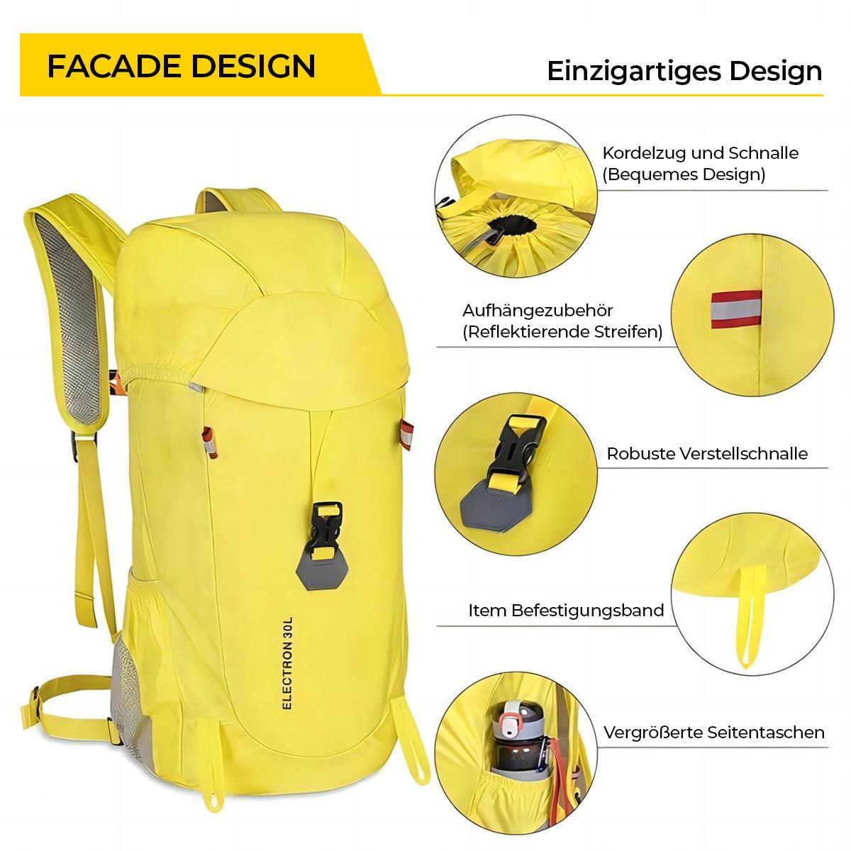 Generico Fahrradrucksack Gelb, Leichter Wanderrucksack - Twopoint