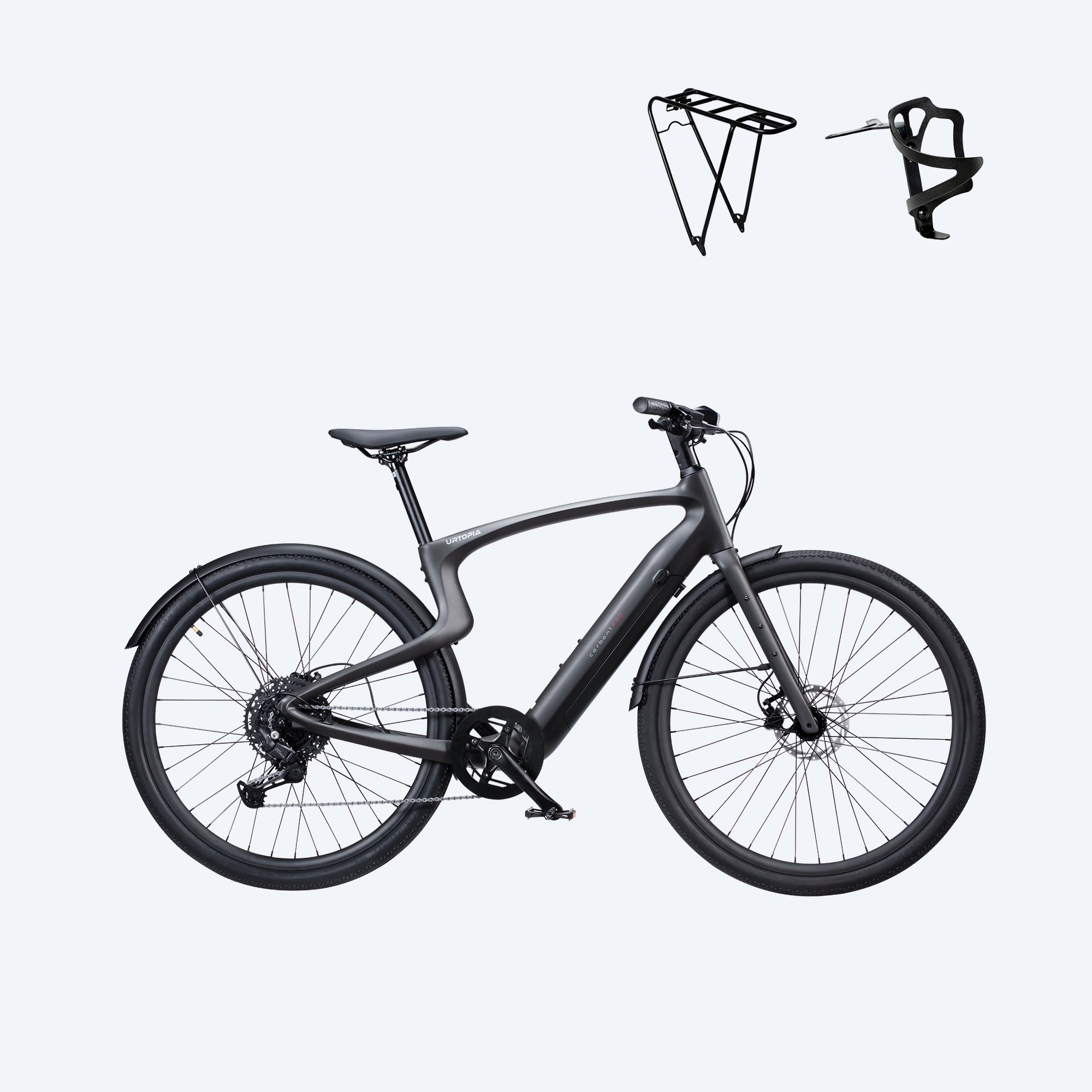 (138 € Zusatzartikel enthalten)Urtopia Carbon 1 Pro EBike – 10-Gang, Smartbar mit Sprachsteuerung, GPS, App & IoT
