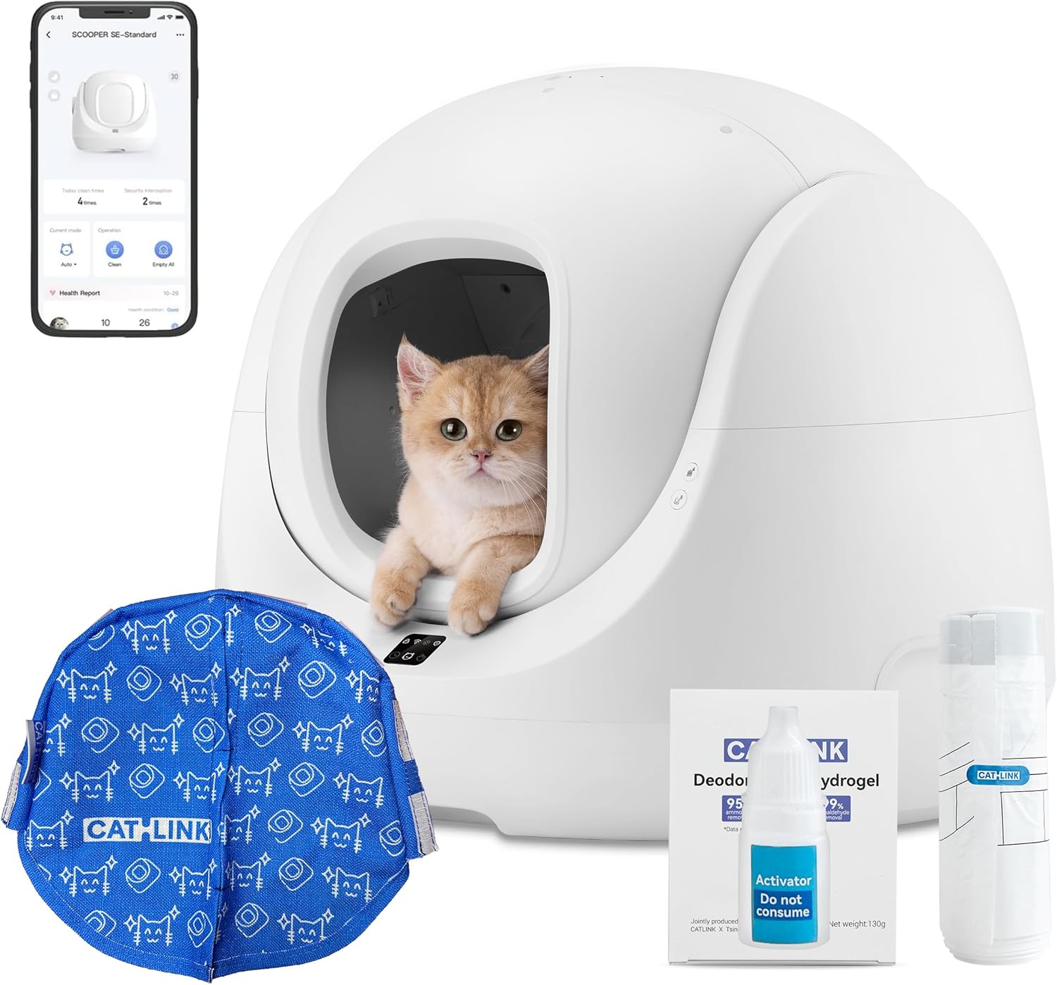 Catlink Baymax mit Treppe selbstreinigende Katzentoilette - Twopoint