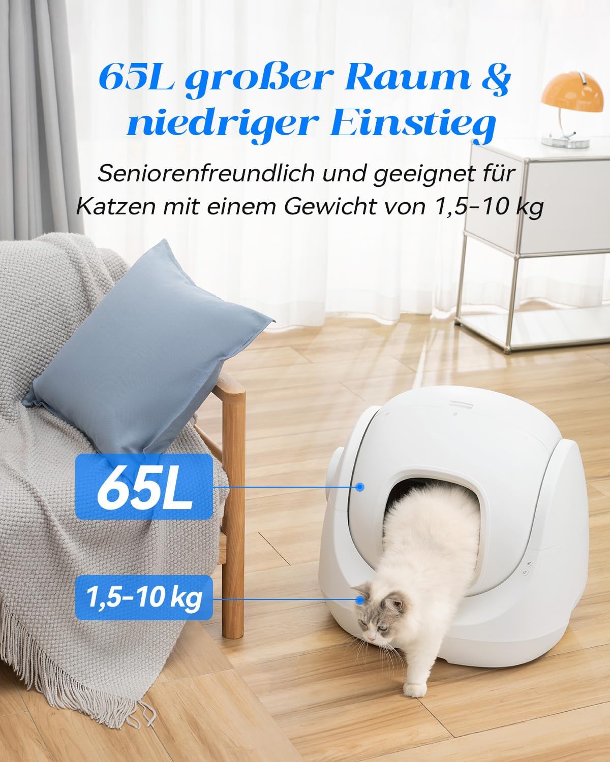 Catlink Baymax mit Treppe selbstreinigende Katzentoilette - Twopoint