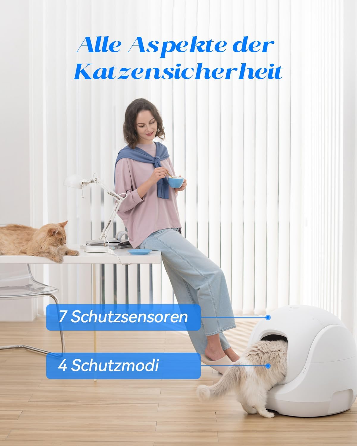 Catlink Baymax mit Treppe selbstreinigende Katzentoilette - Twopoint