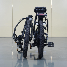 An ADO Air 20 Magnetic Buckle bicycle is parked in the middle of a room.