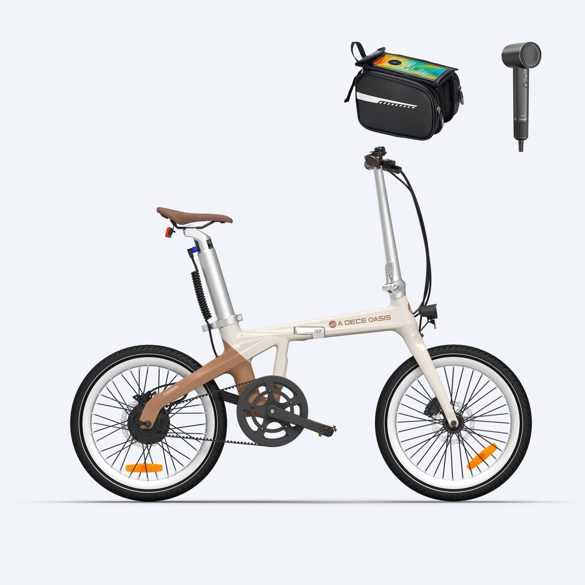 (55 € Advertising gift + 39.99 € top pipe bag) Ado Air Carbon: Lighter and more powerful carbon folding wheel