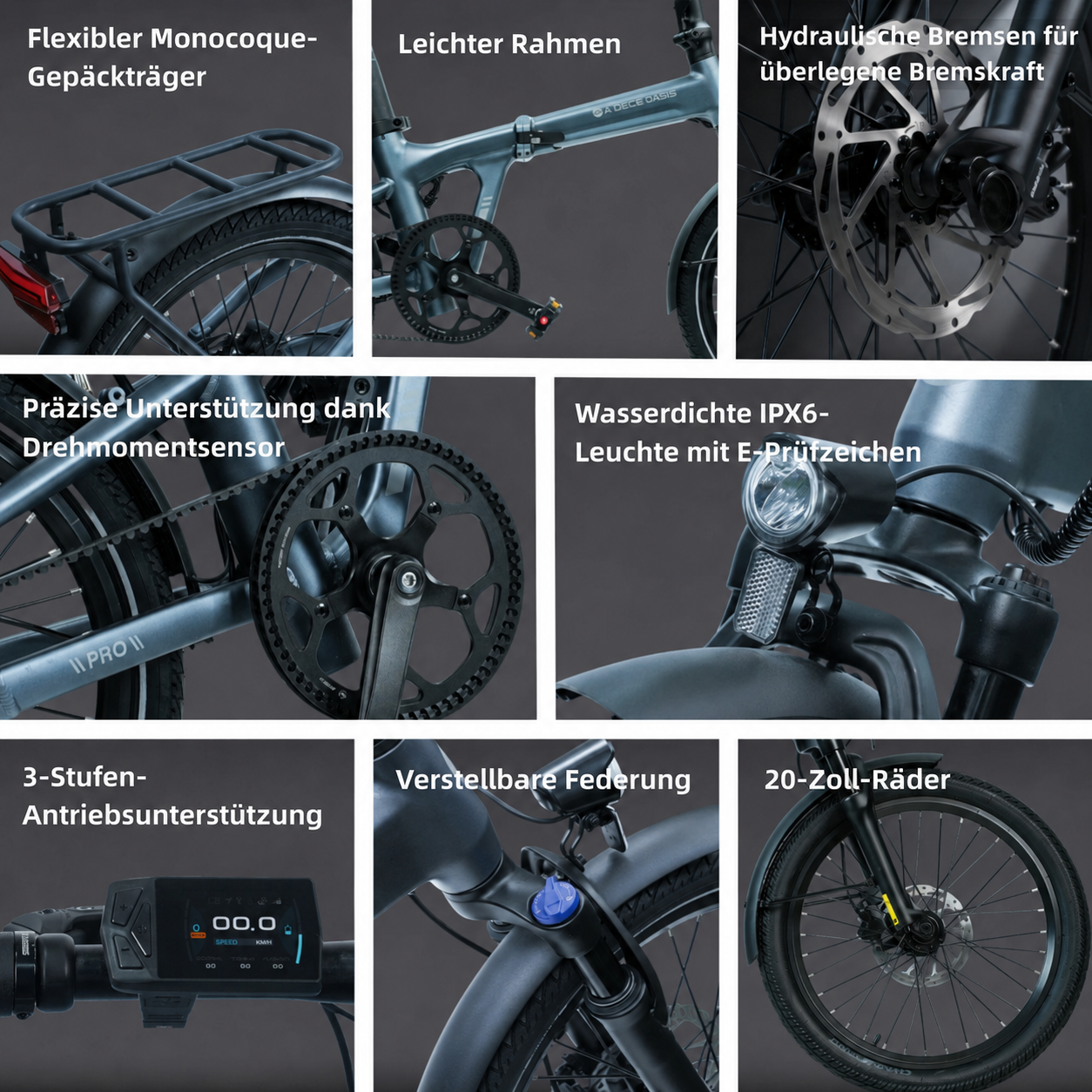 (Gratiszugabe: 159,98 €) ADO Air 20 Pro/Ultra 2026 E-Bike Klapprad, Upgrade Version