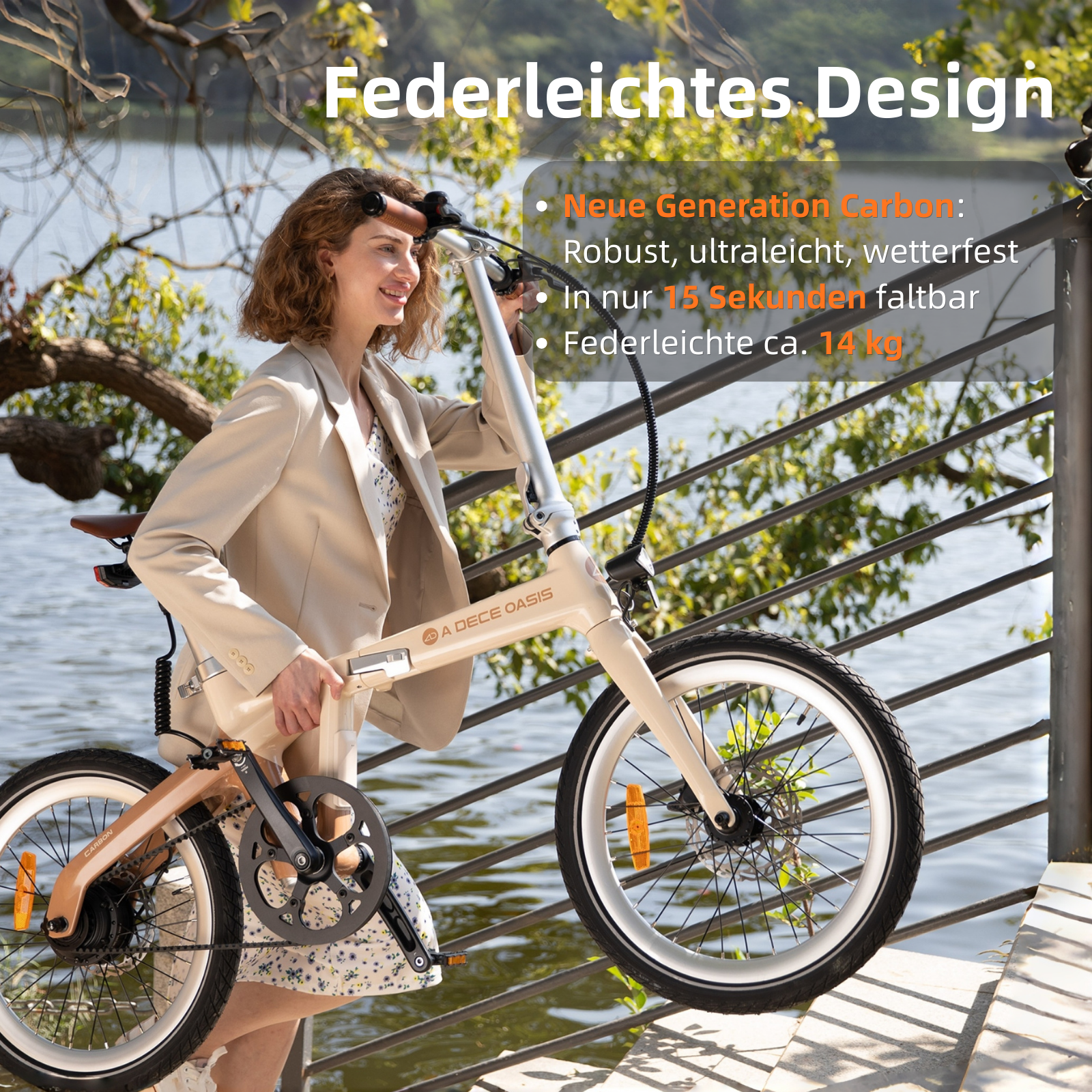 (299,96 € Werbegeschenk)ADO Air Carbon: Leichteres und leistungsstärkeres Carbon-Faltrad