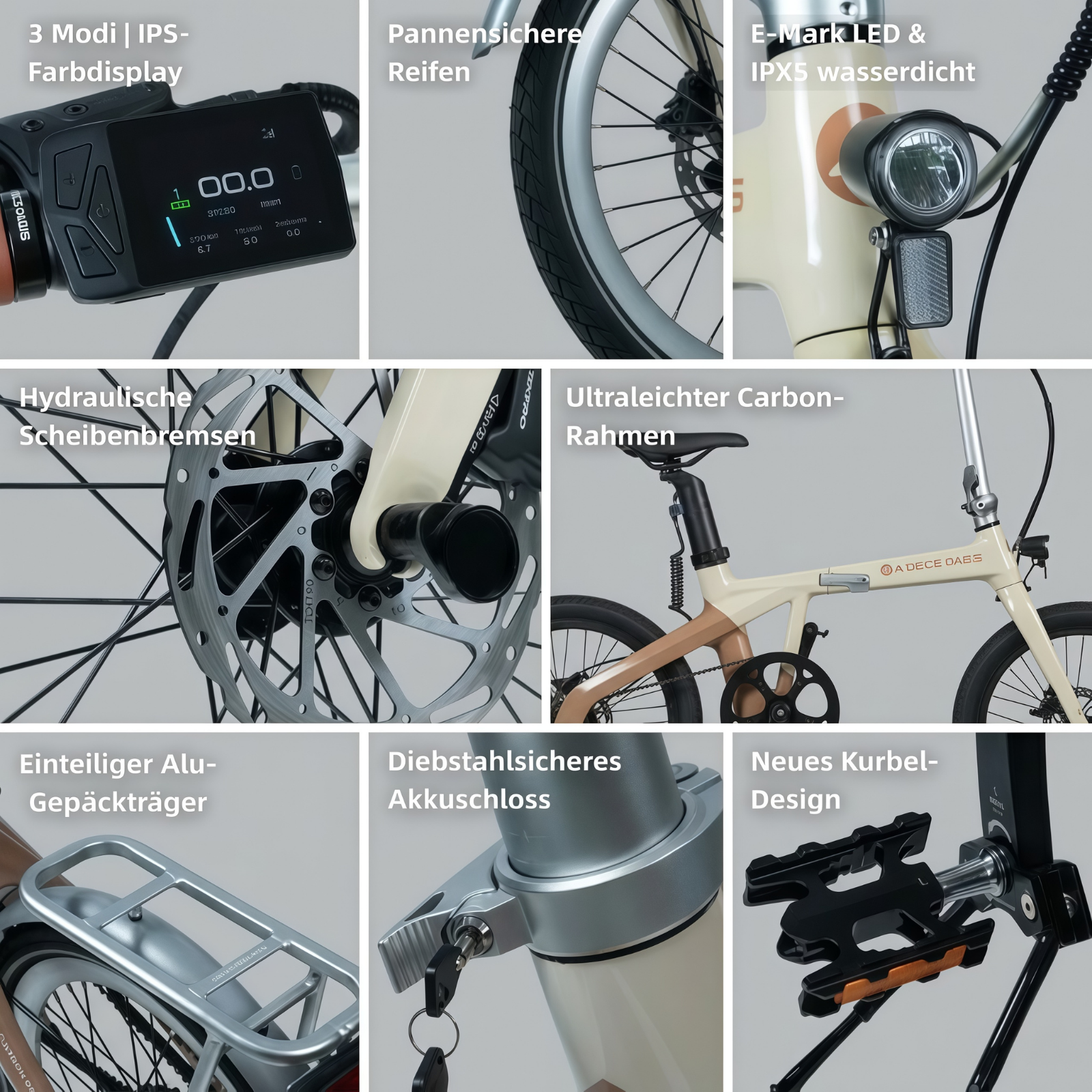 (299,96 € Werbegeschenk)ADO Air Carbon: Leichteres und leistungsstärkeres Carbon-Faltrad