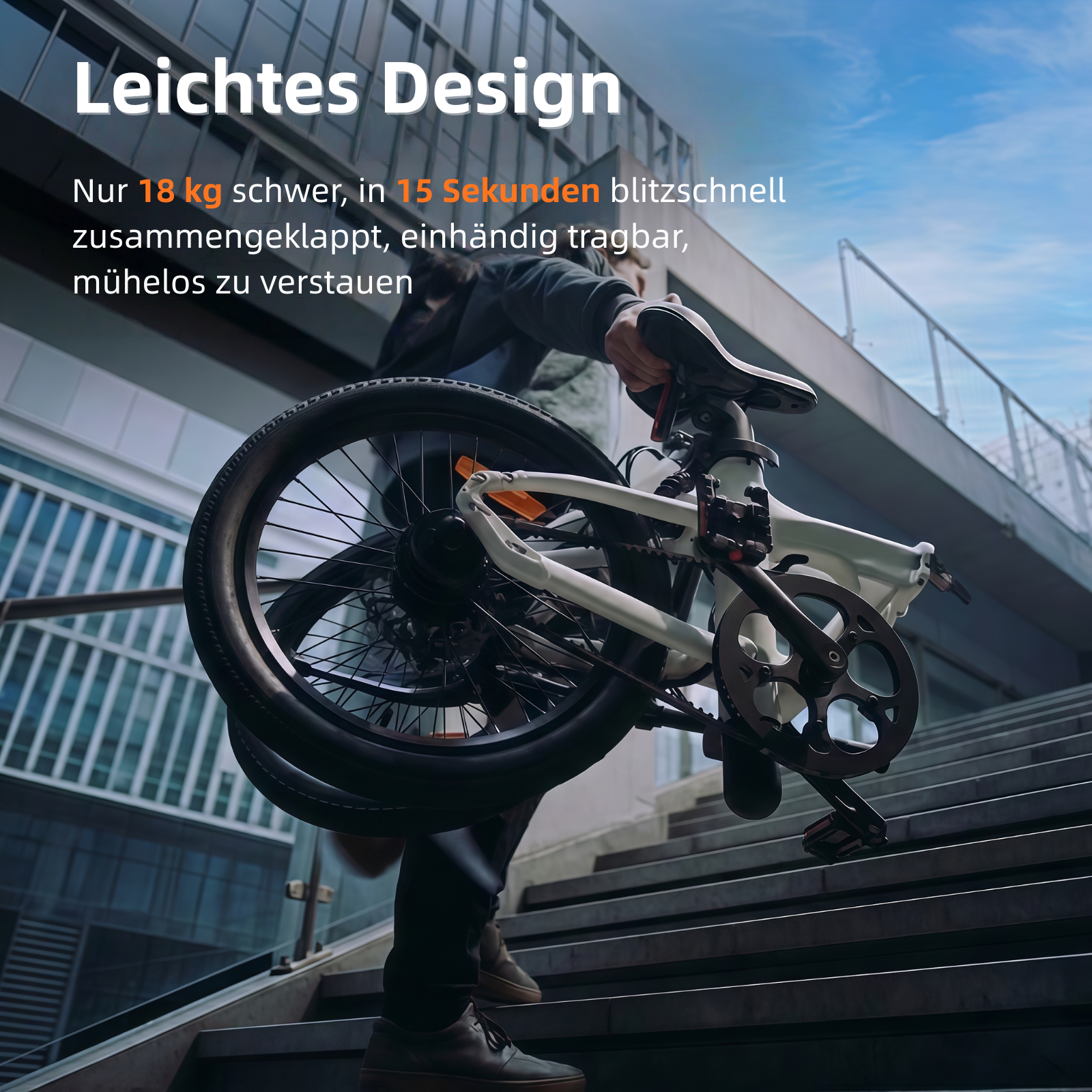 (Gratiszugabe: 69,99 €) ADO Air 20S (2026) E-Bike Klapprad, Elektrofahrrad mit Dämpfer