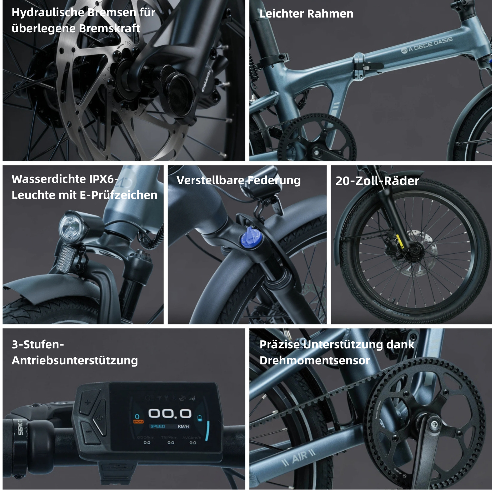 (Gratiszugabe: 99,98 €) Bundle: ADO Air 20S (2026) Gabel mit Dämpfer E-bike Klapprad× 2