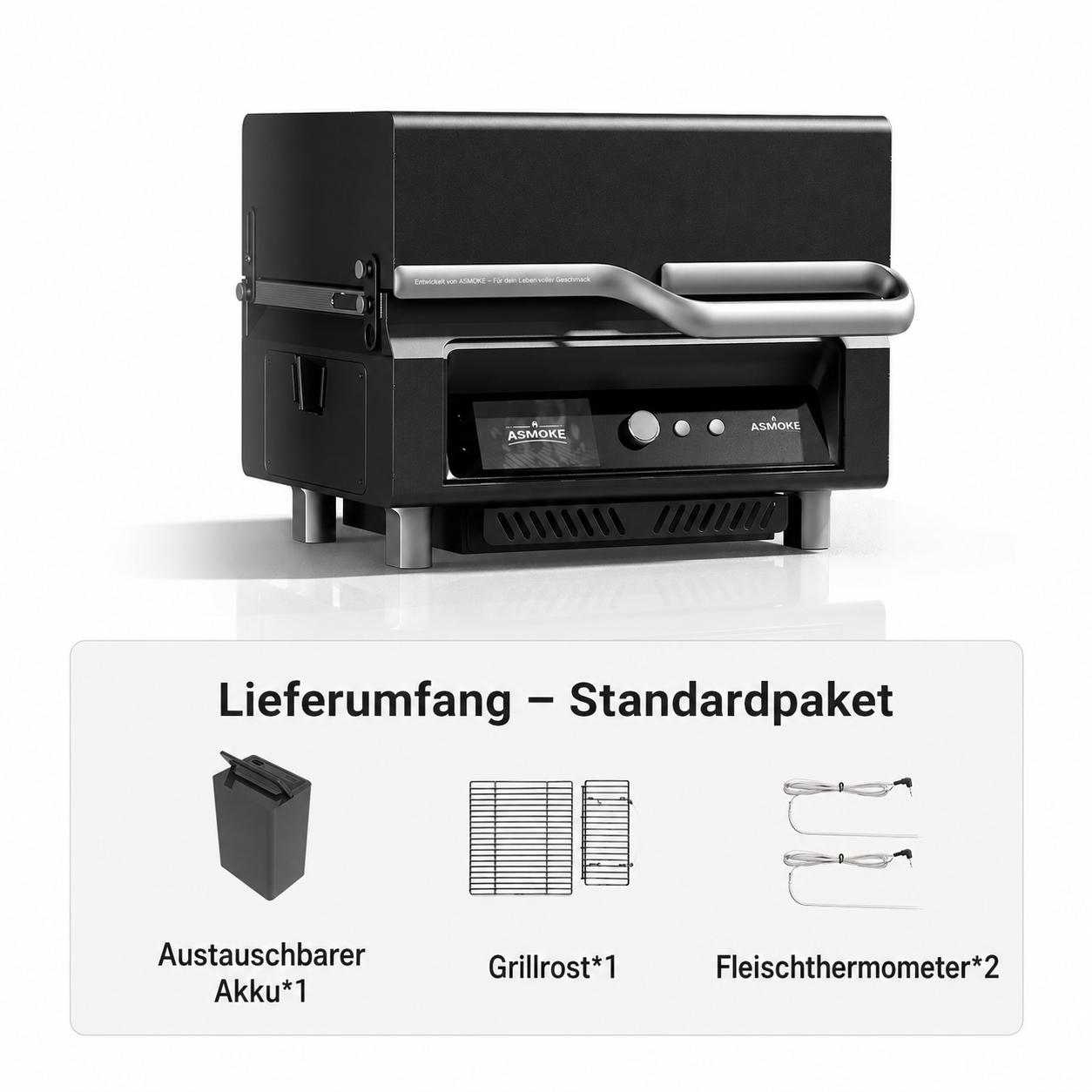 Asmoke Essential – Kompakter Holzpellet-Grill mit 5