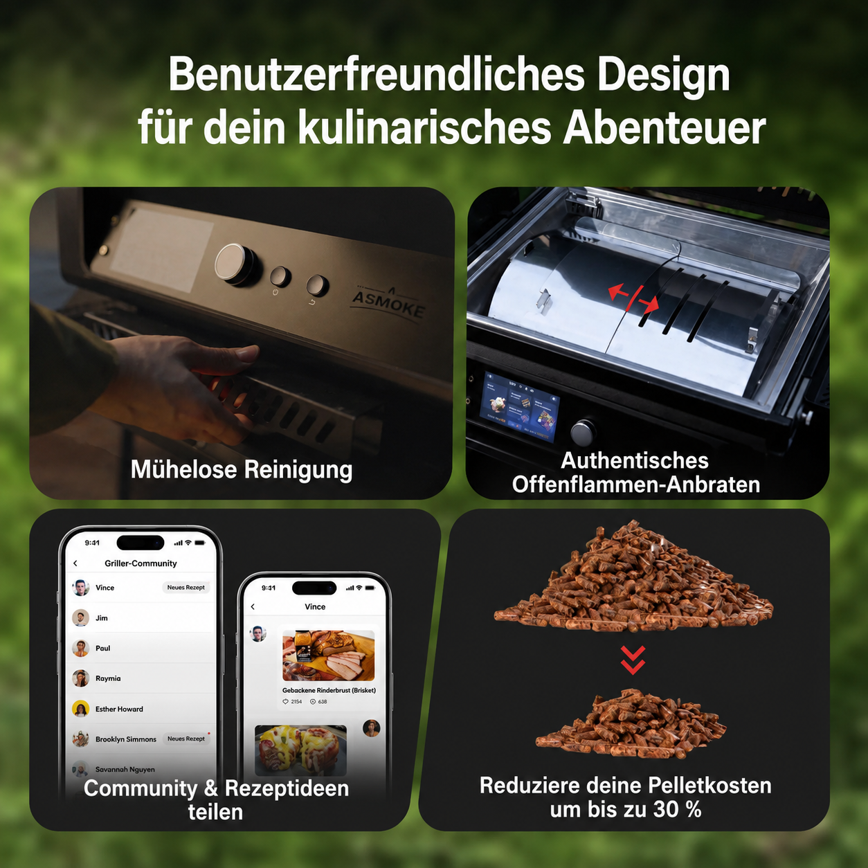 Asmoke Essential – Kompakter Holzpellet-Grill mit 5