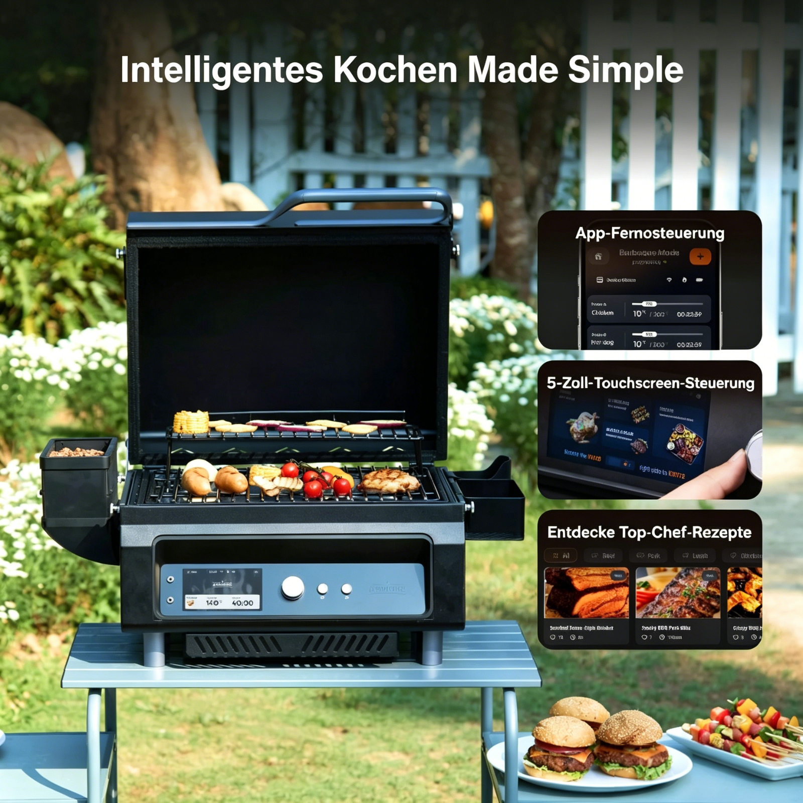 Asmoke Essential – Kompakter Holzpellet-Grill mit 5