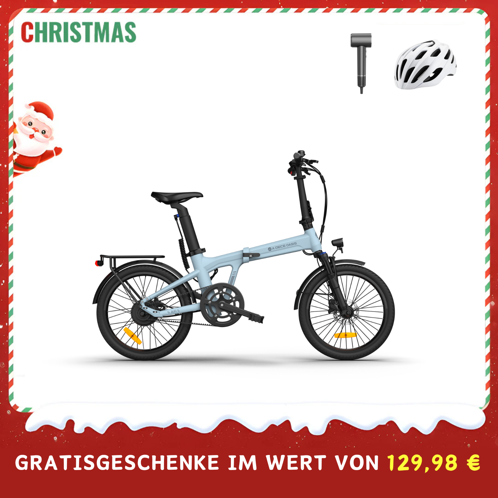 (129,98 € Zusatzartikel enthalten)ADO Air 20 Pro/Ultra E-Bike Klapprad, Upgrade Version