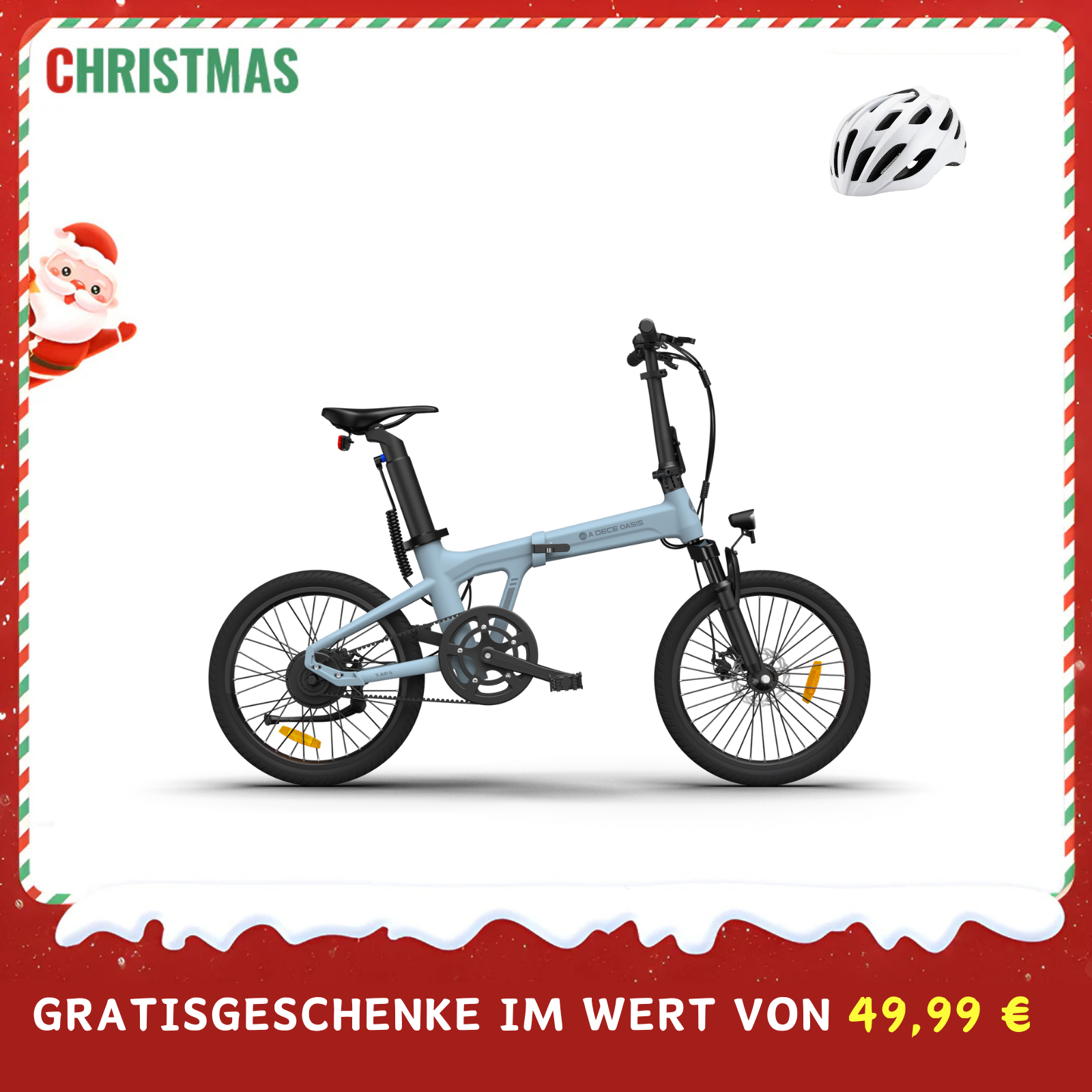 (€49.99 including additional items) ADO Air 20S E-Bike Folding Bike, Electric Bicycle with Shock Absorber