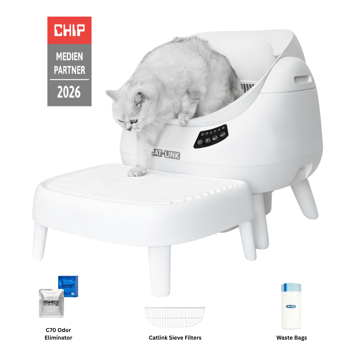 CATLINK Open-X – Offene, selbstreinigende Katzentoilette