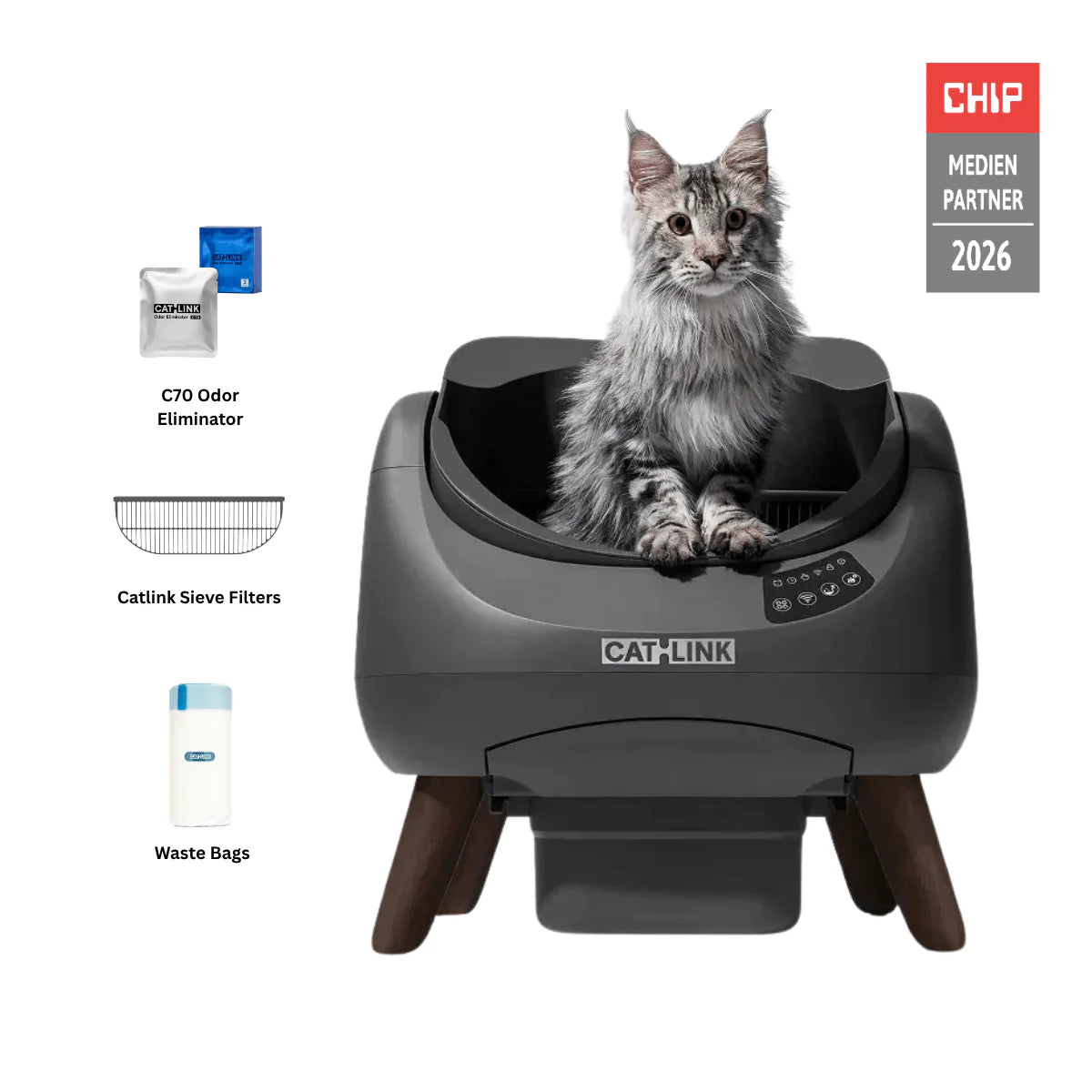 CATLINK Open-X – Offene, selbstreinigende Katzentoilette