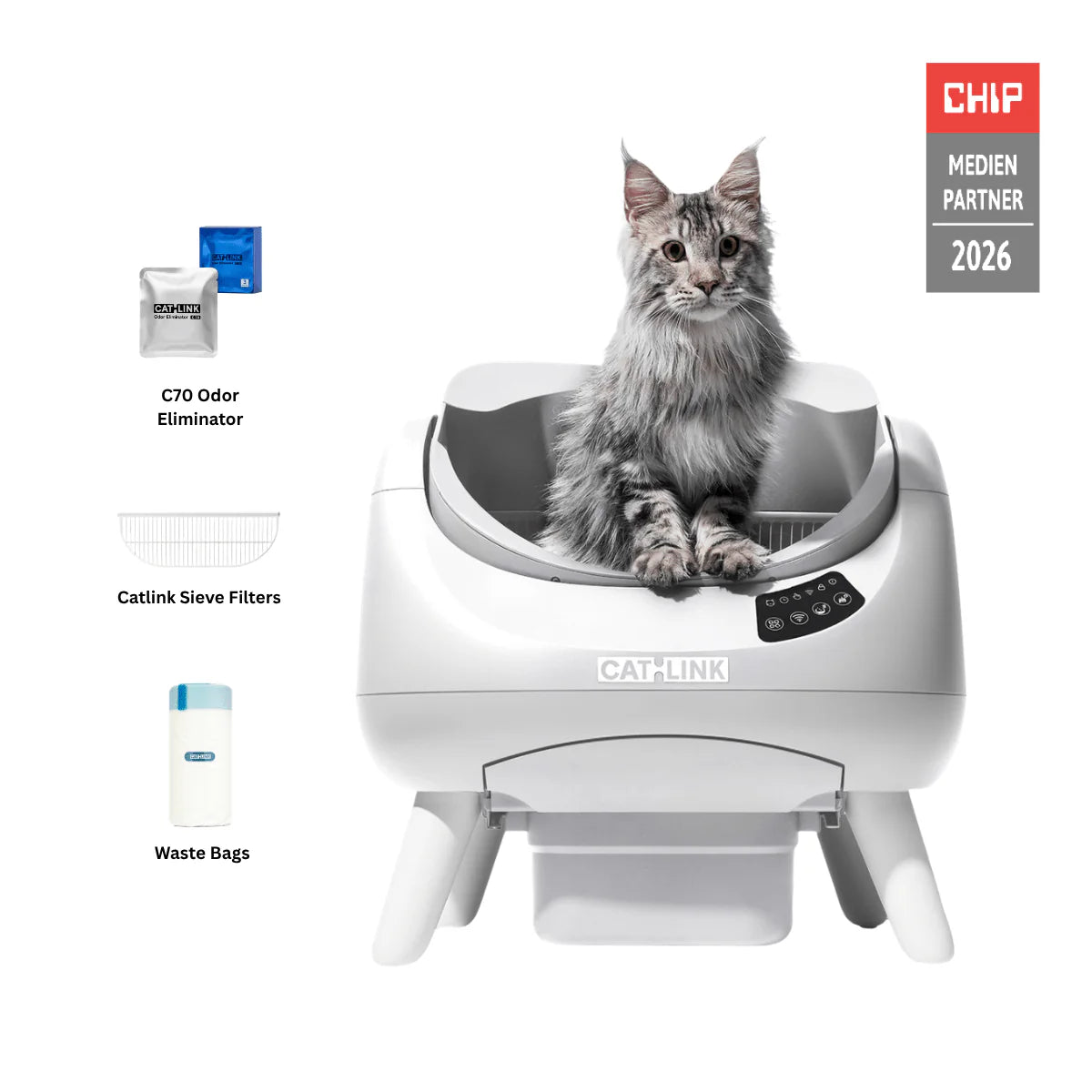 CATLINK Open-X – Offene, selbstreinigende Katzentoilette
