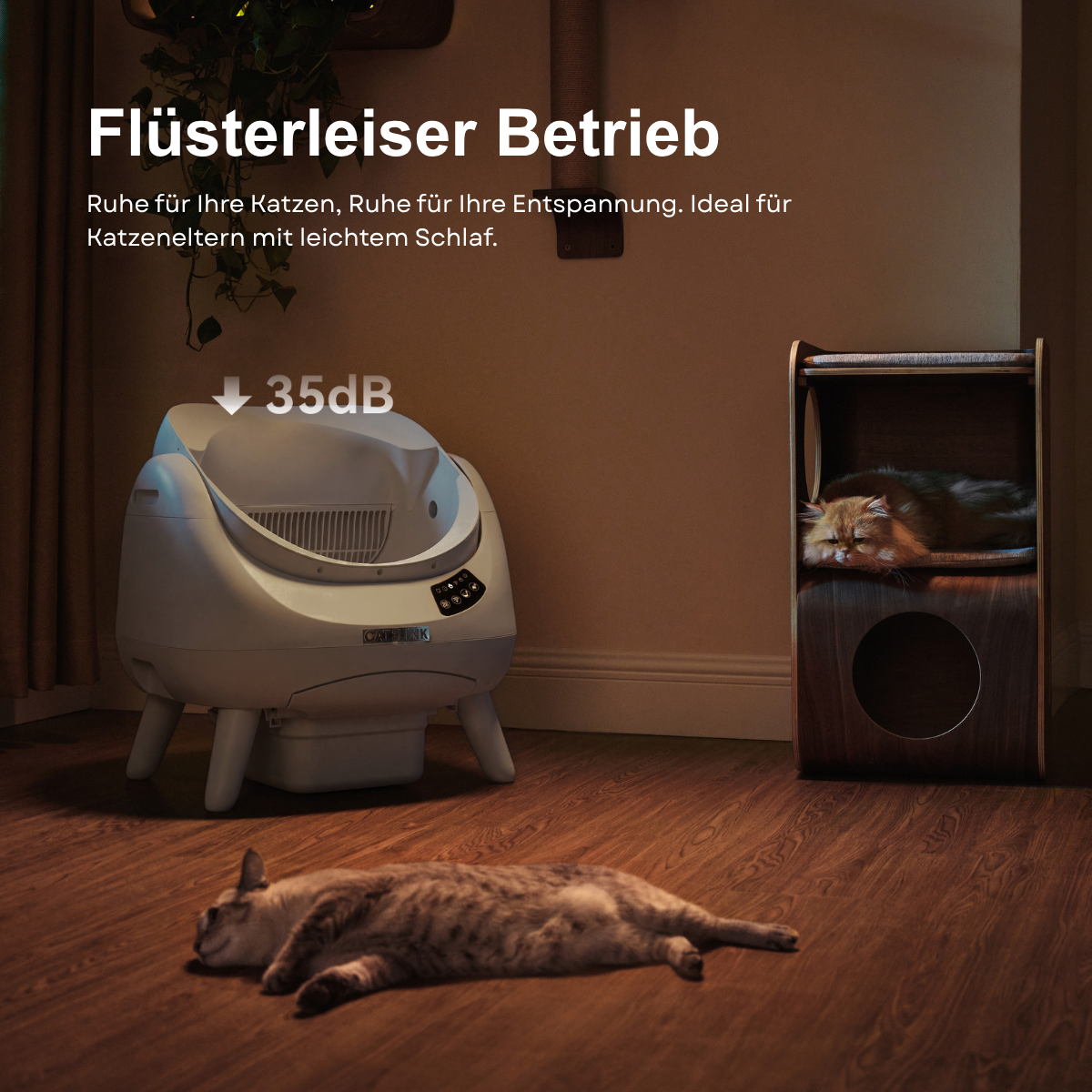<tc>CATLINK</tc> Open-X Lite – Bac à litière ouvert et autonettoyant pour chat