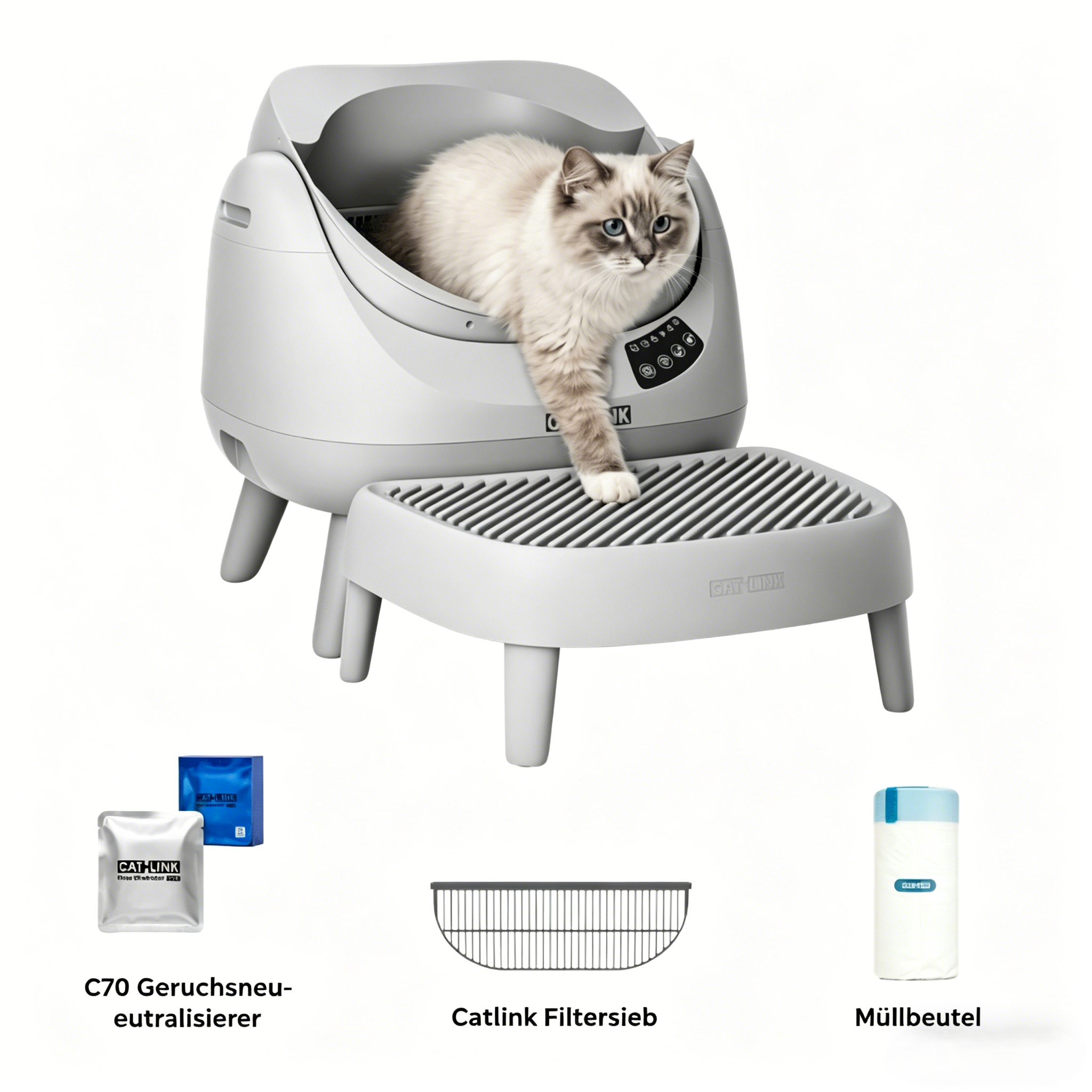 CATLINK Open-X – Offene, selbstreinigende Katzentoilette