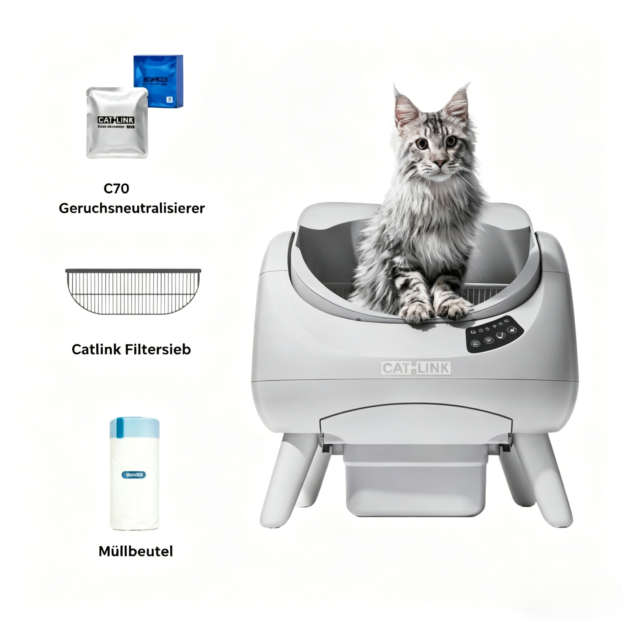 CATLINK Open-X – Offene, selbstreinigende Katzentoilette
