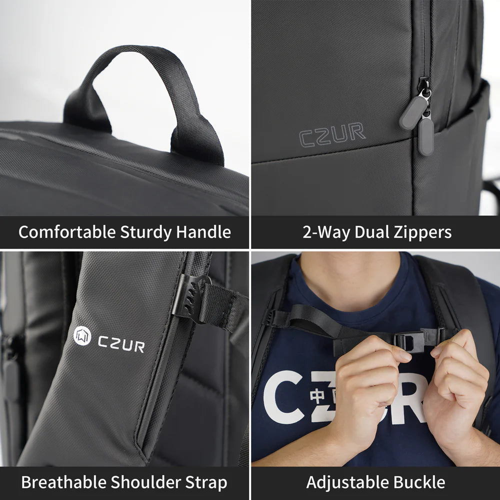 CZUR PortaPack Rucksack – Scanner Tasche für Aura & Shine, ideal für Pendeln & E-Bike Alltag