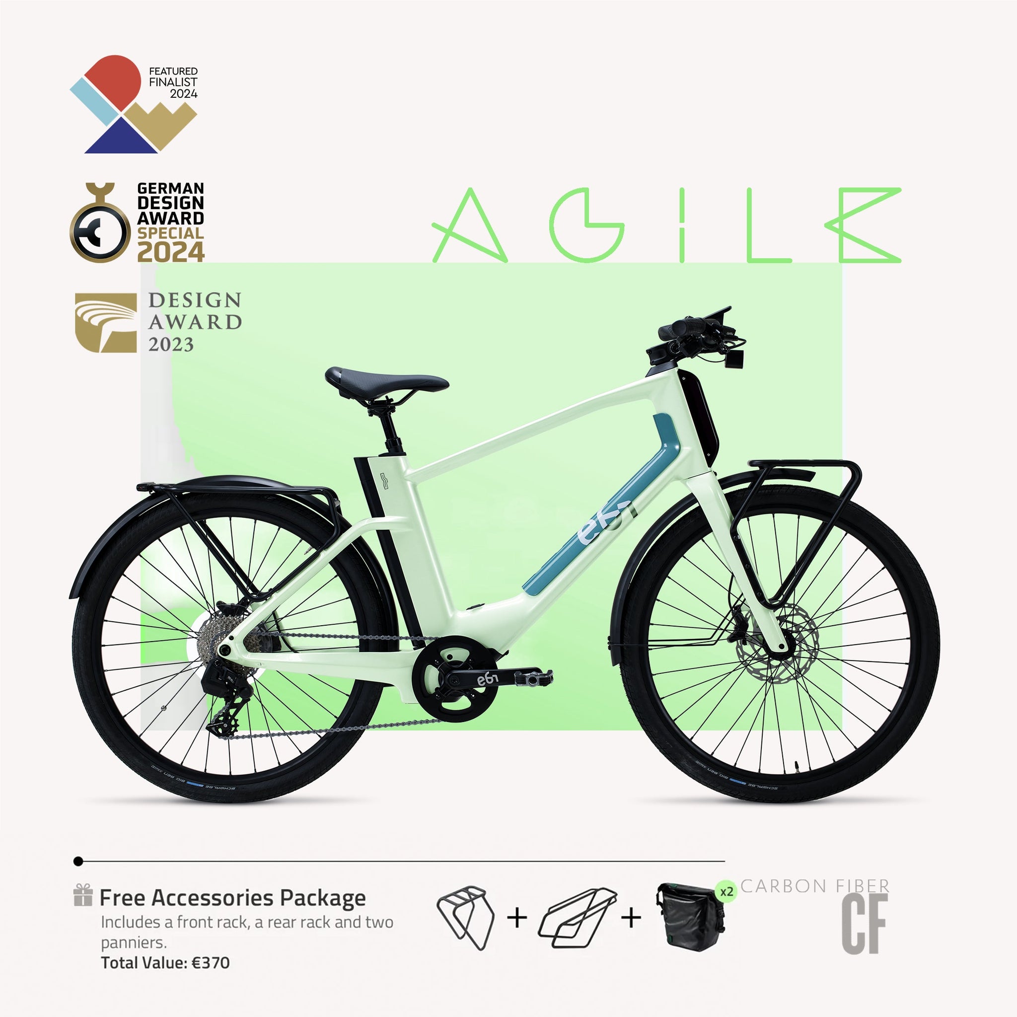 (Gratiszugabe: 370 €) EBI AGILE Urban Carbon: Leichtes, leistungsstarkes E-Bike