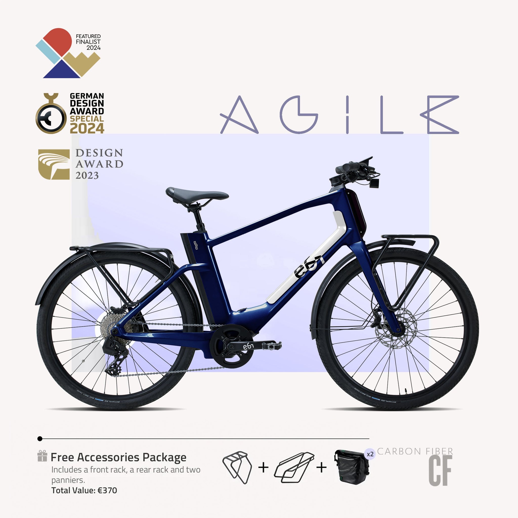 (Gratiszugabe: 370 €) EBI AGILE Urban Carbon: Leichtes, leistungsstarkes E-Bike