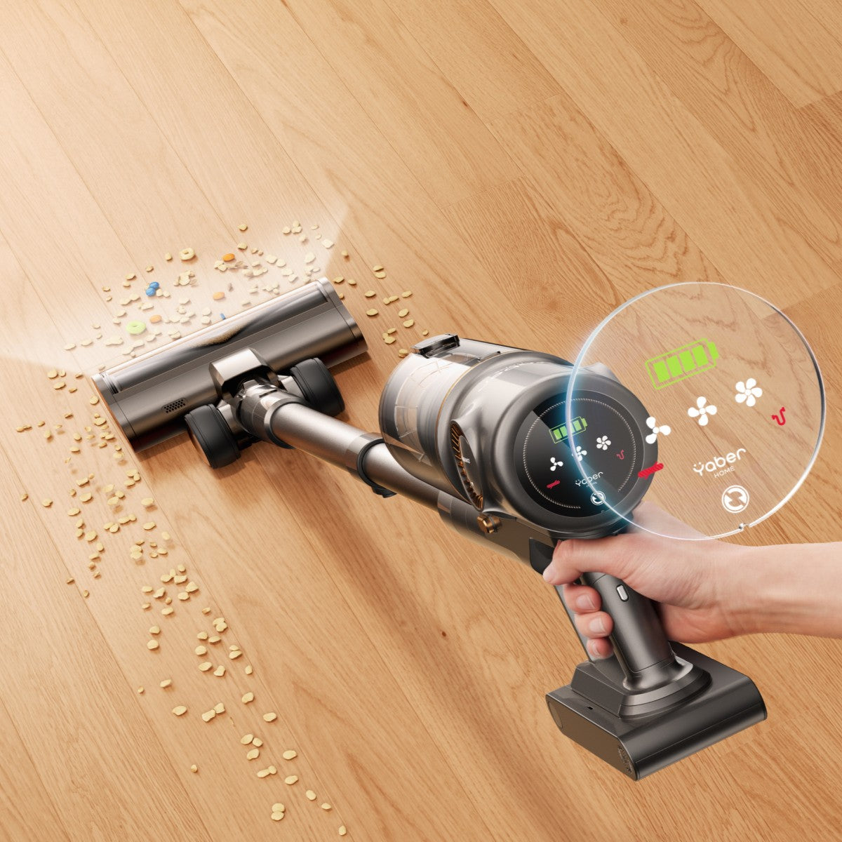 Aspirapolvere senza fili Yaber X20 Cordless - Autonomia di 75 minuti & HEPA a 6 stadi