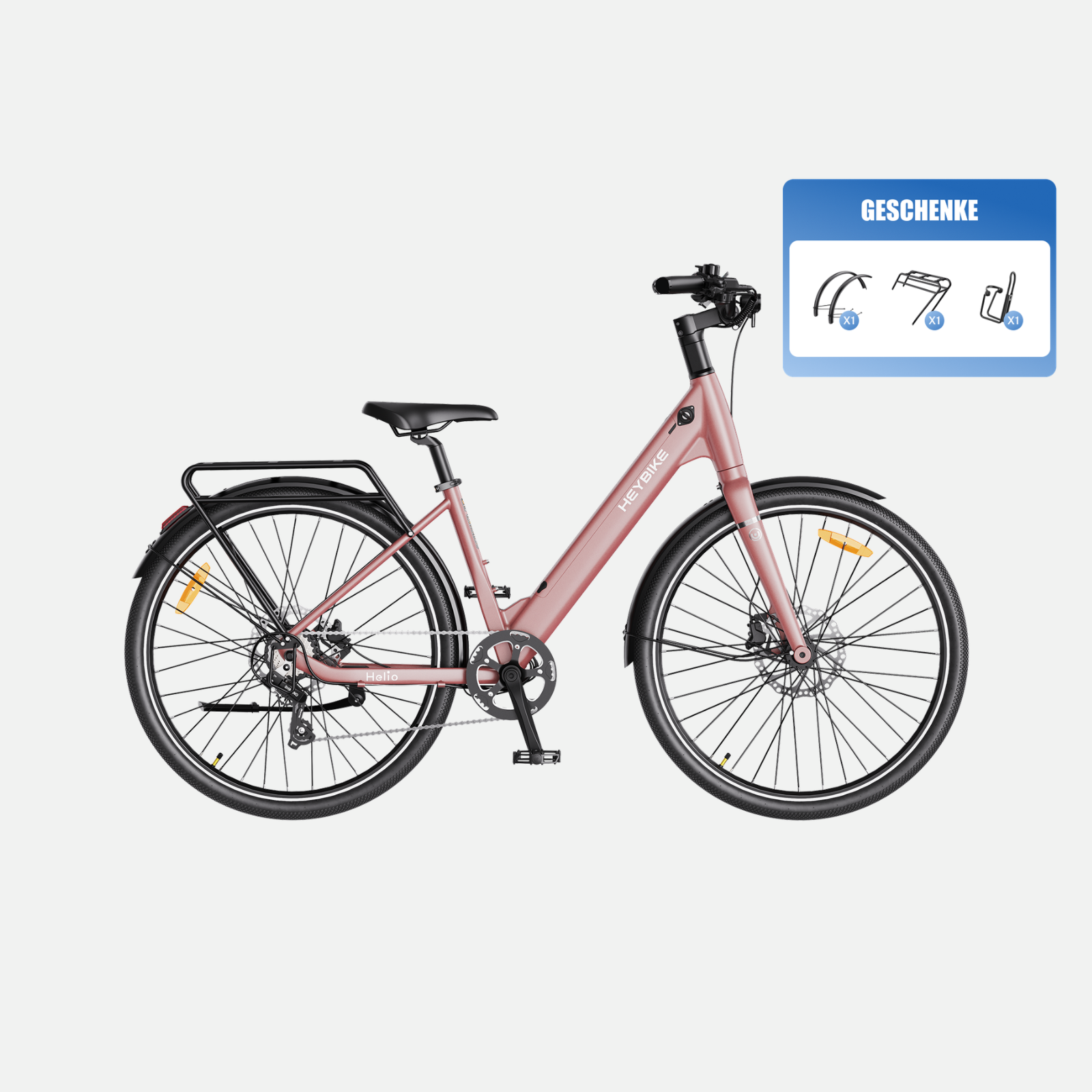(Free bonus:) 167 €) <tc>Heybike</tc> Helio U – The smart utility e-bike for everyday life and family &  City