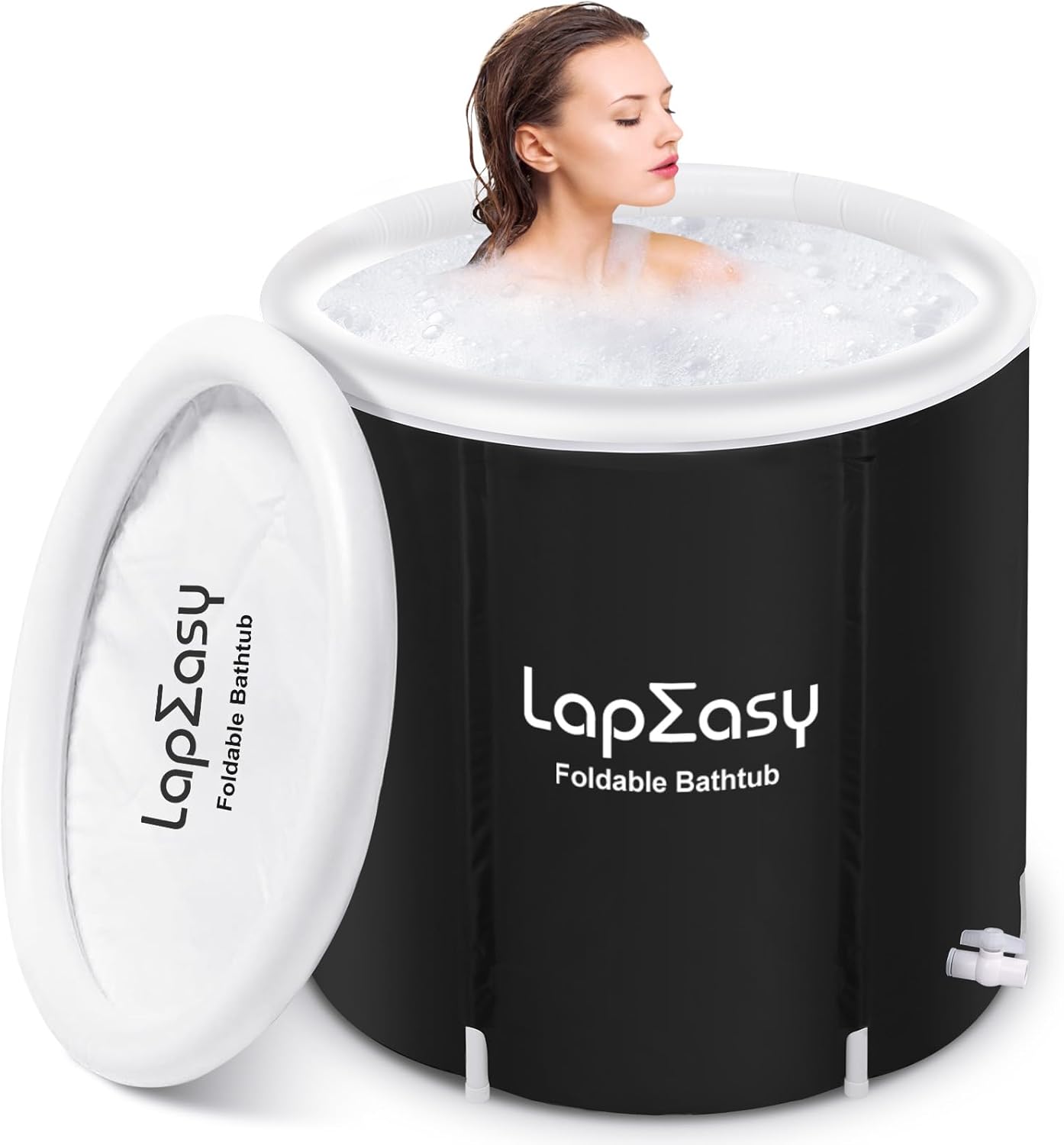 LapEasy Aufblasbare, Zusammenklappbare Badewanne