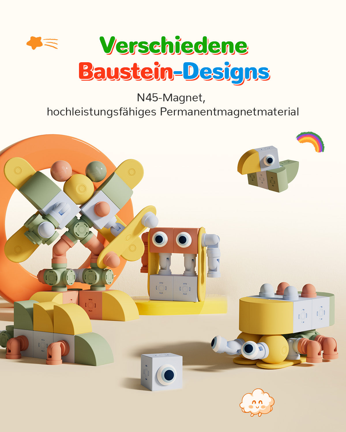 Magfun magnetic building blocks toy - 3D animal figures, versatile & creative