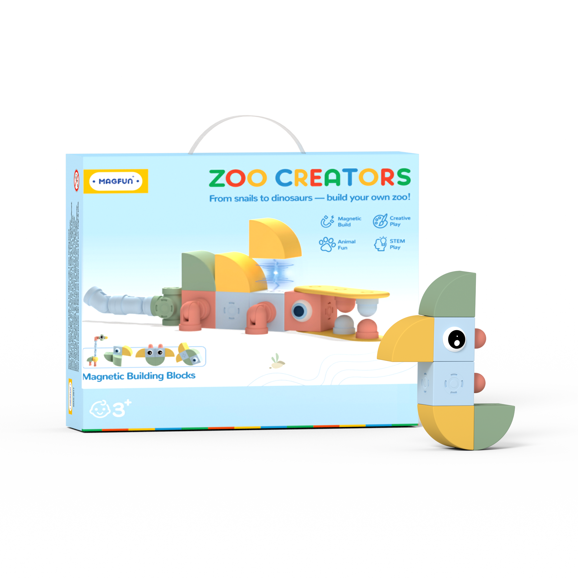 Magfun Magnetische Bausteine Spielzeug – 3D Tierfiguren, Vielseitig & Kreativ