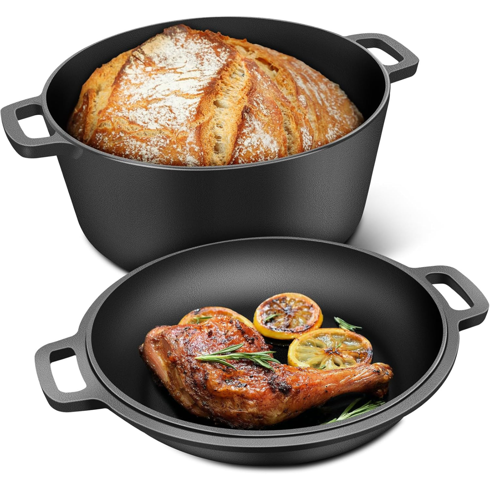 <tc>RAINBEAN</tc> Marmite en fonte 2 en 1