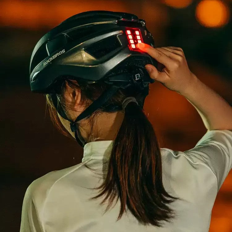 Casque de vélo ROCKBROS avec feu arrière - pour VTT & vélo de route
