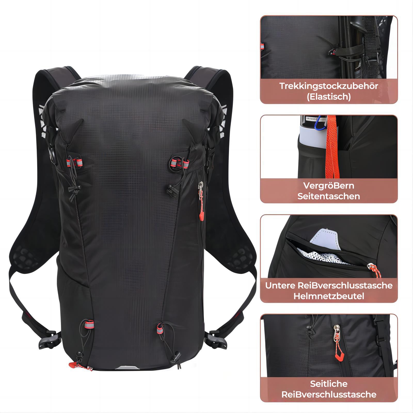 Generico Rucksack, Fahrradrucksack, L - Twopoint