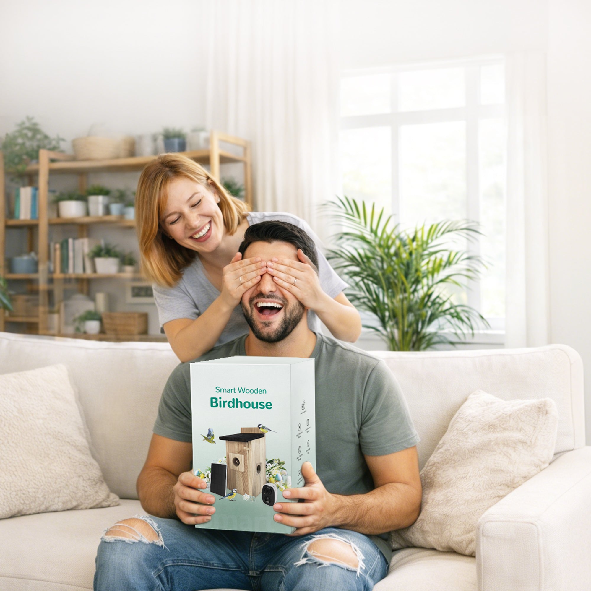 TWOPOINT Vogelhaus mit Kamera – 4MP HD, Solar, WLAN Live-Stream, Echtzeit-Vogelbeobachtung, DIY