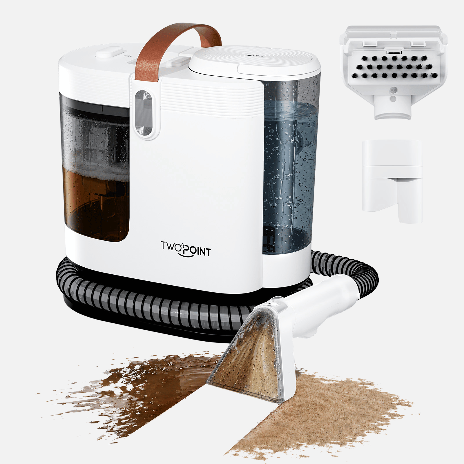 <tc>Twopoint</tc> Aspirateur eau et poussière DY-508 – Puissance d'aspiration de 15 kPa, seulement 3,8 kg, réservoir 2 en 1 pour tissus d'ameublement &  Tapis
