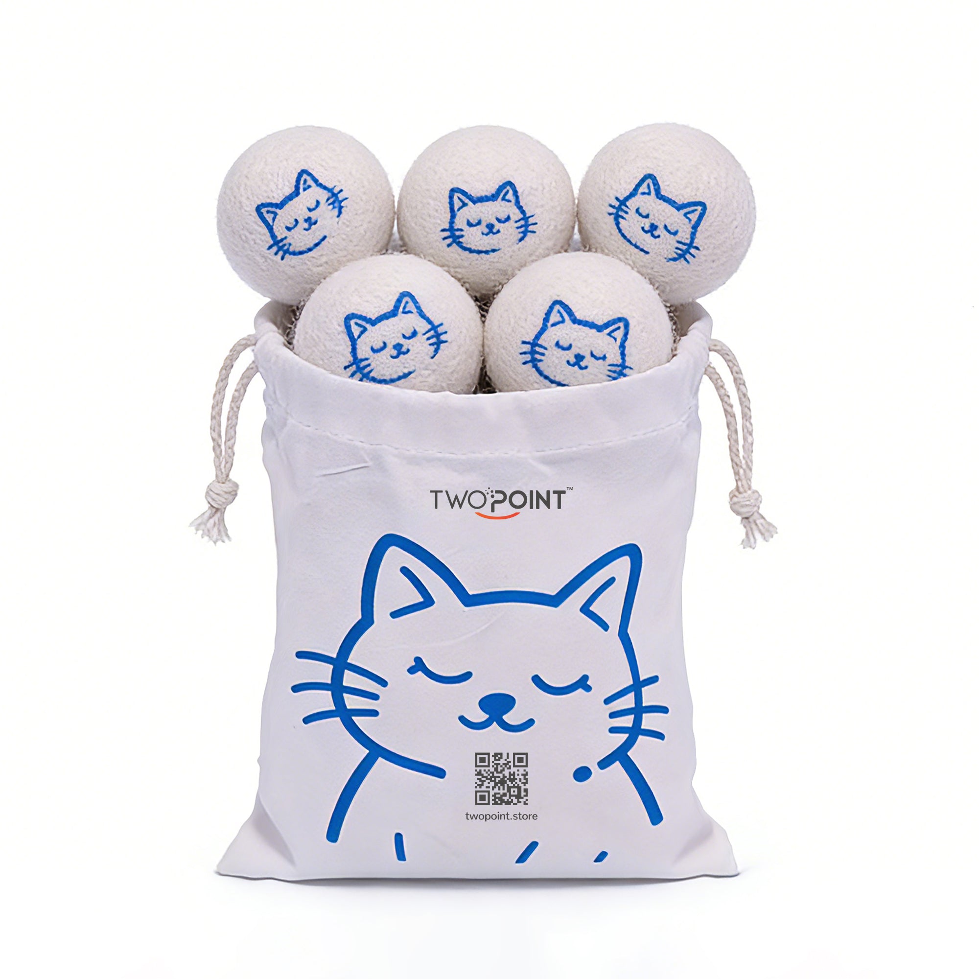 Twopoint Katzenball aus Neuseeländischer A-Wolle