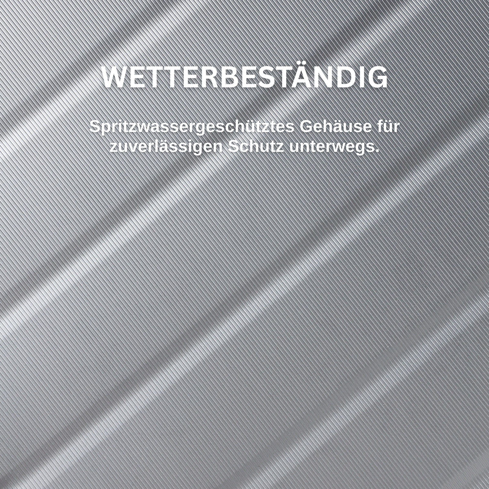 TWOPOINT Aluminium Reisekoffer 20"/24" – Silber, vertikale Struktur