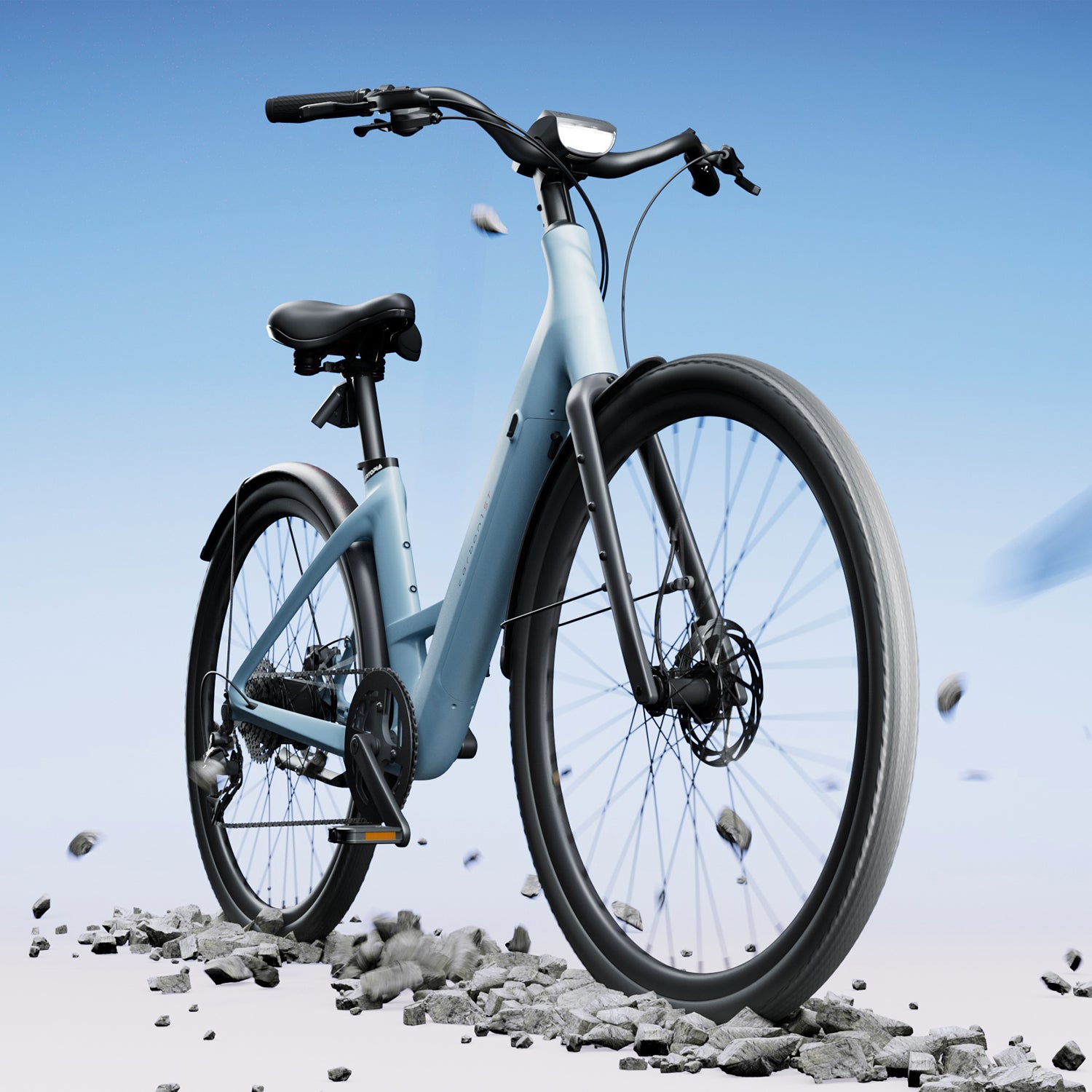 <tc>Urtopia</tc> <tc>Carbon 1</tc> Step-Thru: la bicicleta eléctrica de carbono inteligente para una movilidad cómoda.