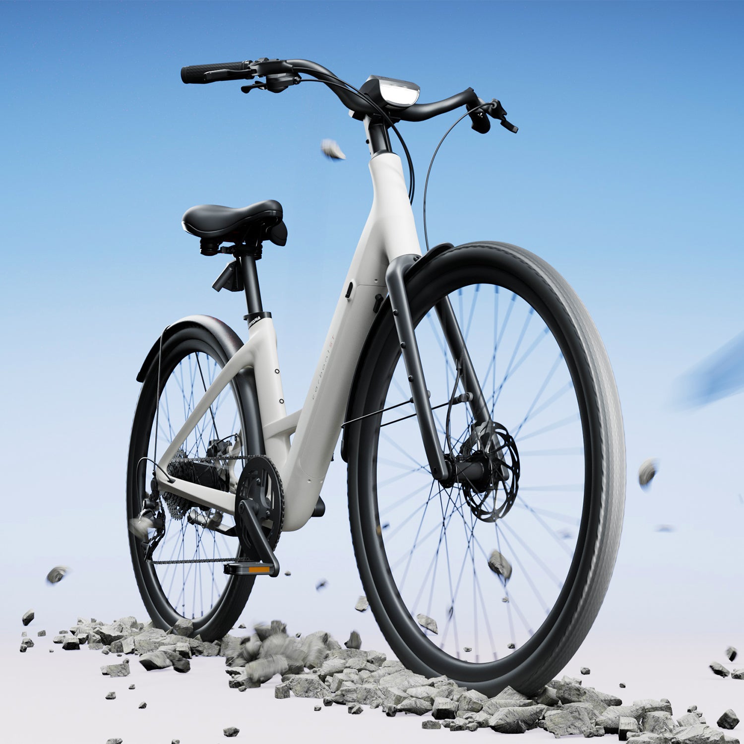 <tc>Urtopia</tc> <tc>Carbon 1</tc> Step-Thru: la bicicleta eléctrica de carbono inteligente para una movilidad cómoda.