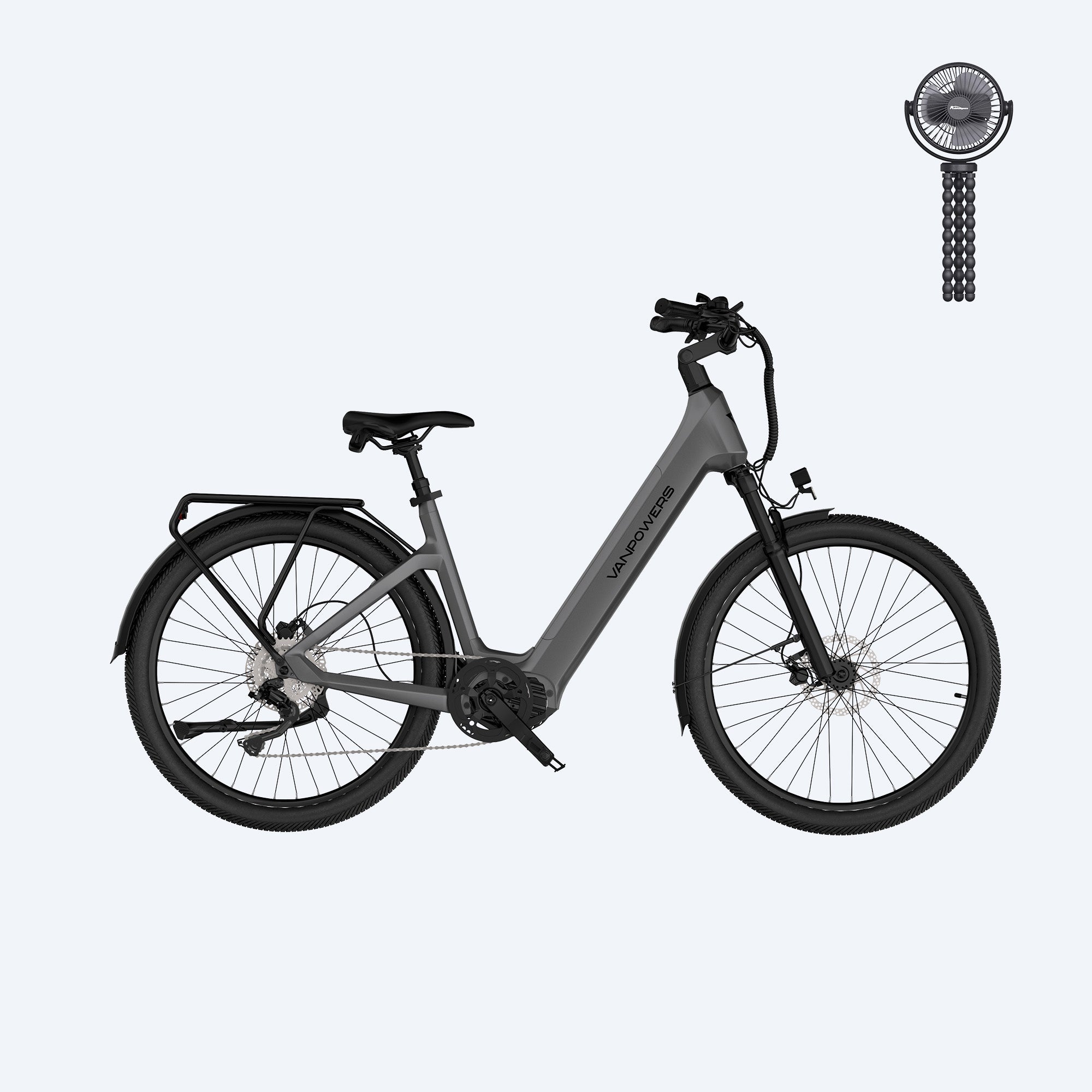 VANPOWERS UrbanGlide-Ultra E-Bike de paso bajo y motor central