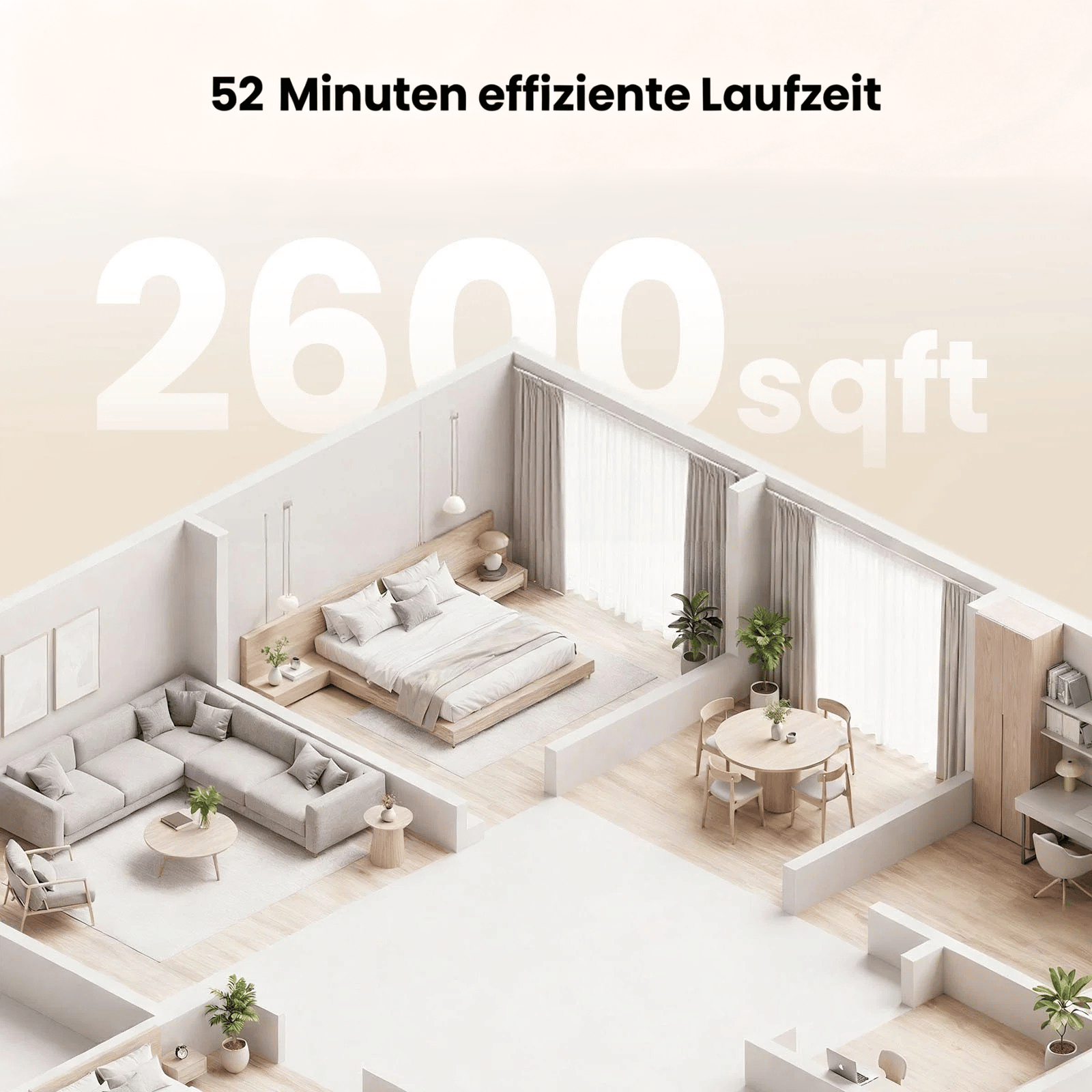 Yaber P20 Akku-Staubsauger – 120 AW starke Saugleistung & bis zu 52 Min. Laufzeit