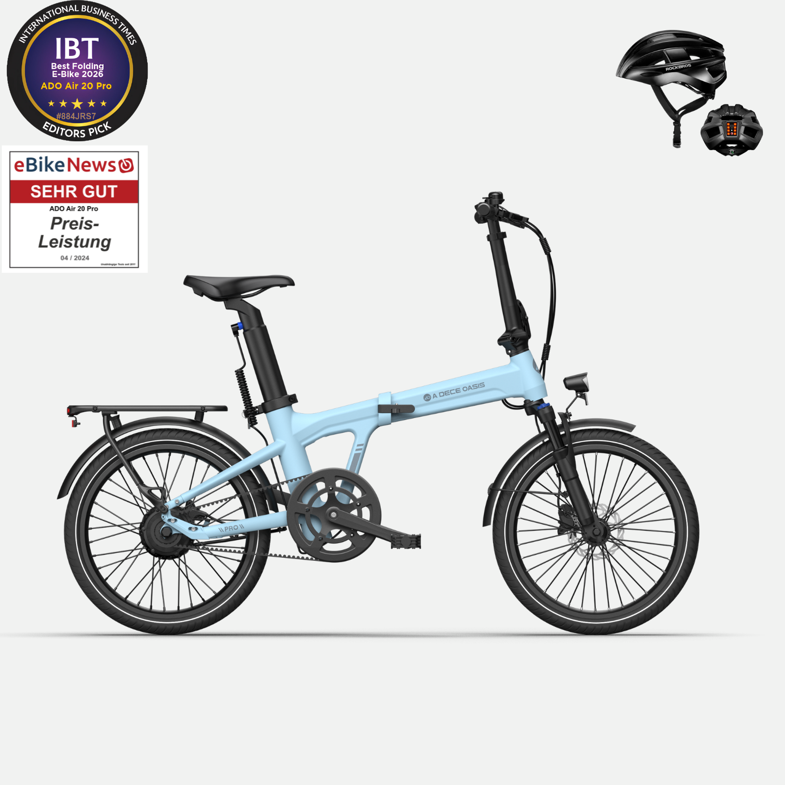 (Gratis bonus:) 49,99 €) ADO Air 20 Pro/Ultra 2026 e-bike vouwfiets, upgradeversie