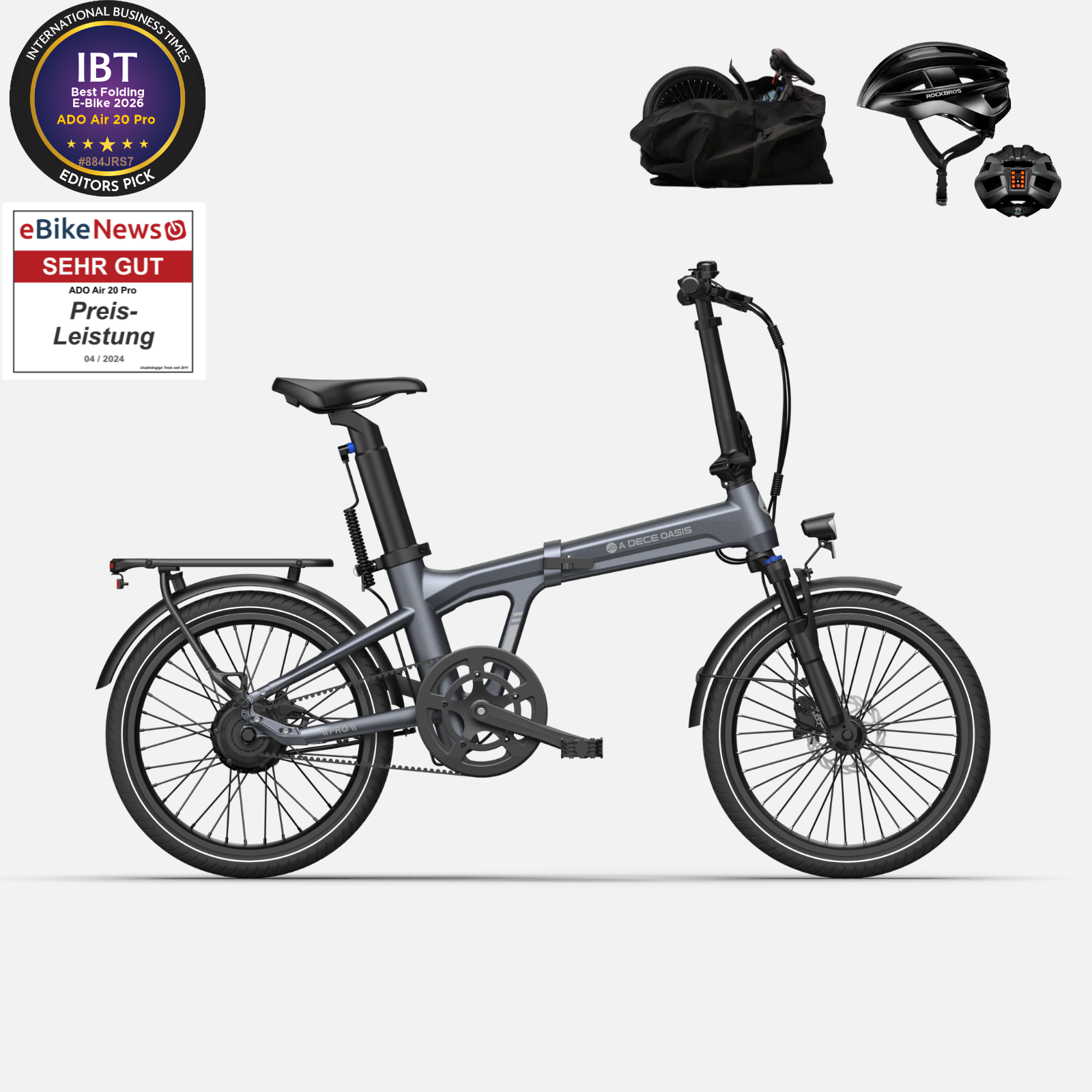 (Bonus gratuit :) 139,98 €Vélo électrique pliant ADO Air 20 Pro/Ultra 2026, version améliorée