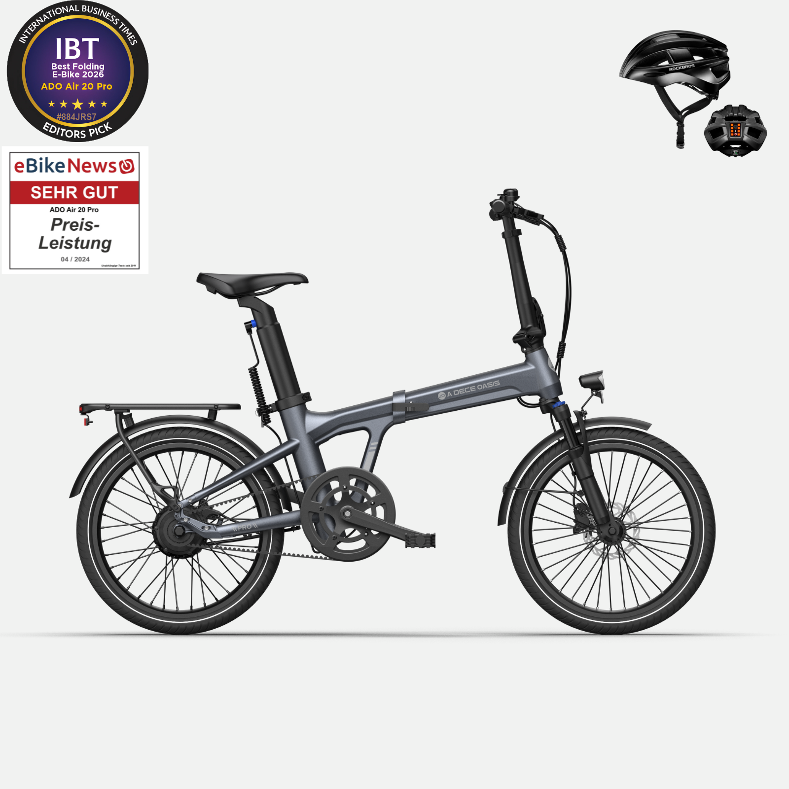 (Gratis bonus:) 49,99 €) ADO Air 20 Pro/Ultra 2026 e-bike vouwfiets, upgradeversie