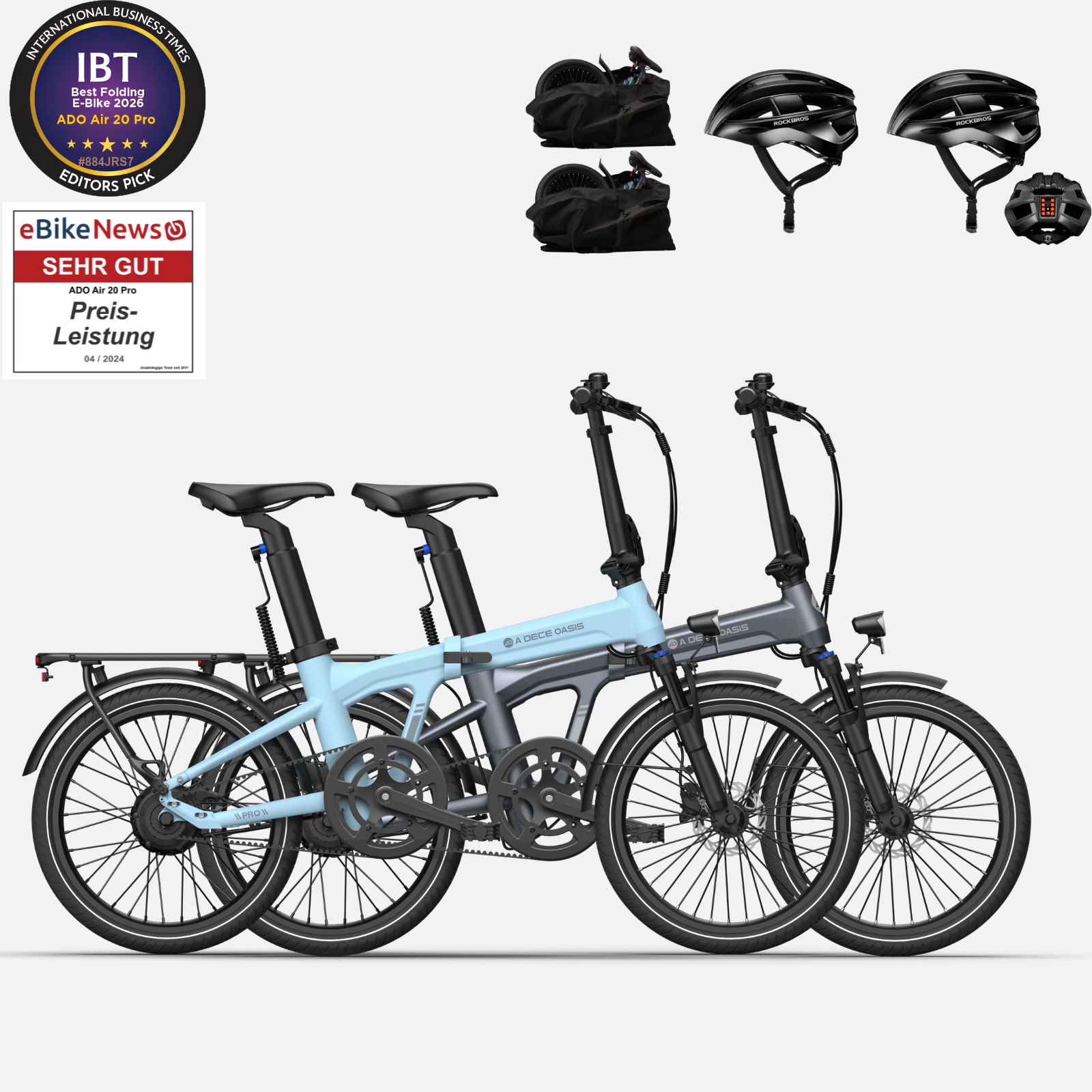 (Gratiszugabe: 99,98 €)  Bundle: ADO Air 20 Pro (2026) E-Bike Upgrade Version x2
