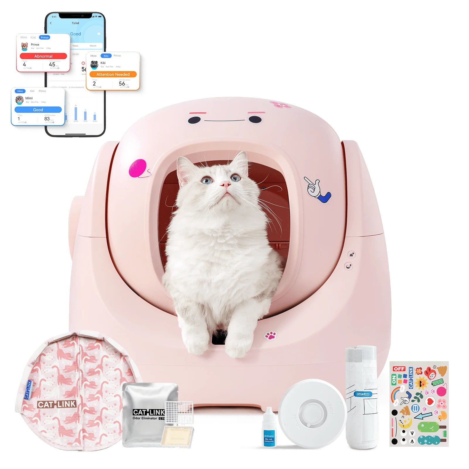Catlink Baymax Sakura selbstreinigende Katzentoilette